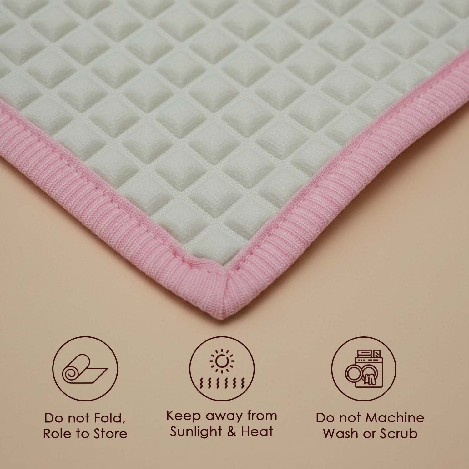 Baby Moo Teddy Seesaw Garden Air Filled Waterproof Massage Mat - Pink