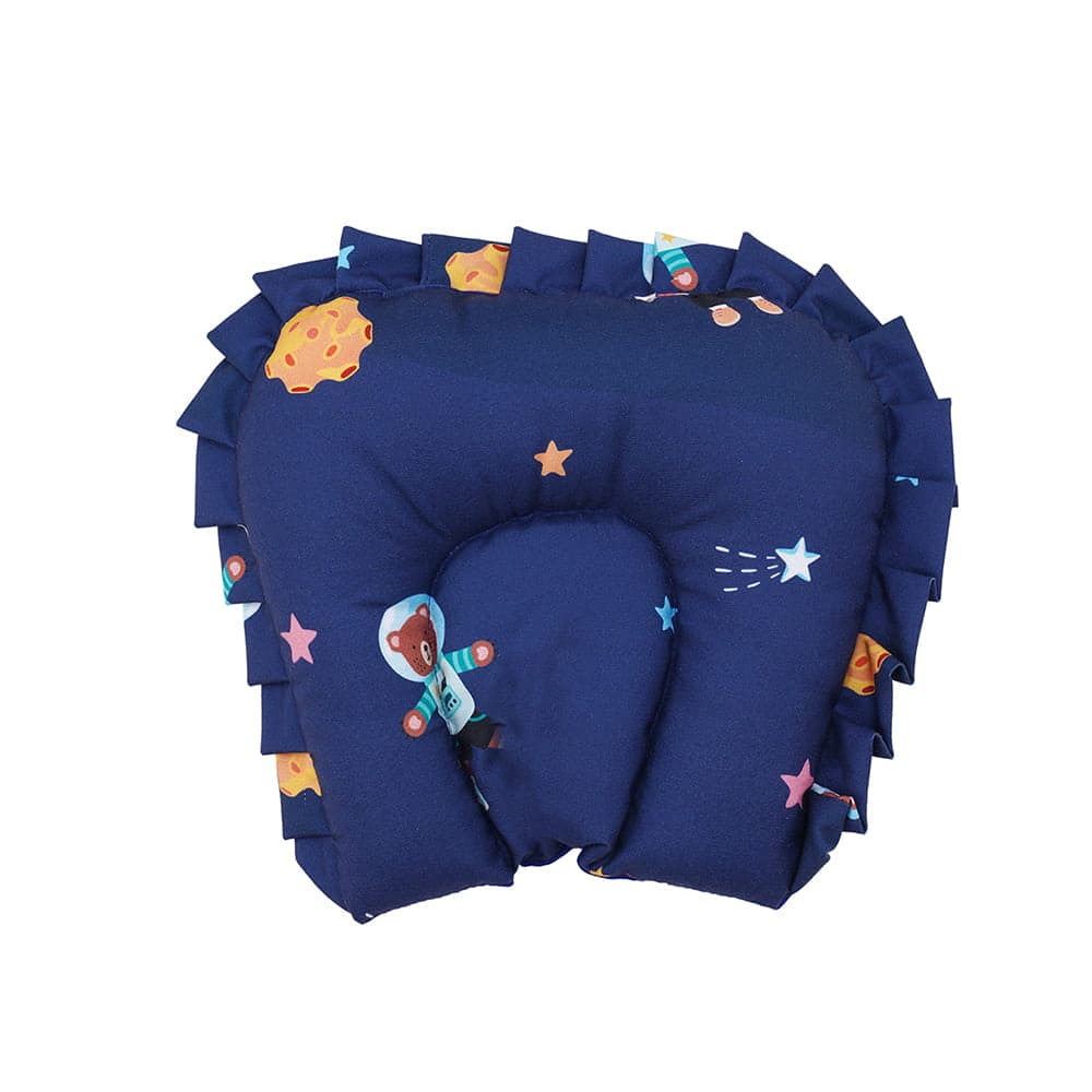 Baby Moo Space Bedding Gift Set 2 Bolsters, U Pillow, Mattress And Quilt Set - Blue - Baby Moo