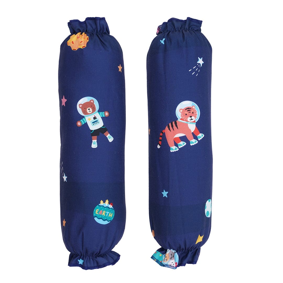 Baby Moo Space Bedding Gift Set 2 Bolsters, U Pillow, Mattress And Quilt Set - Blue - Baby Moo