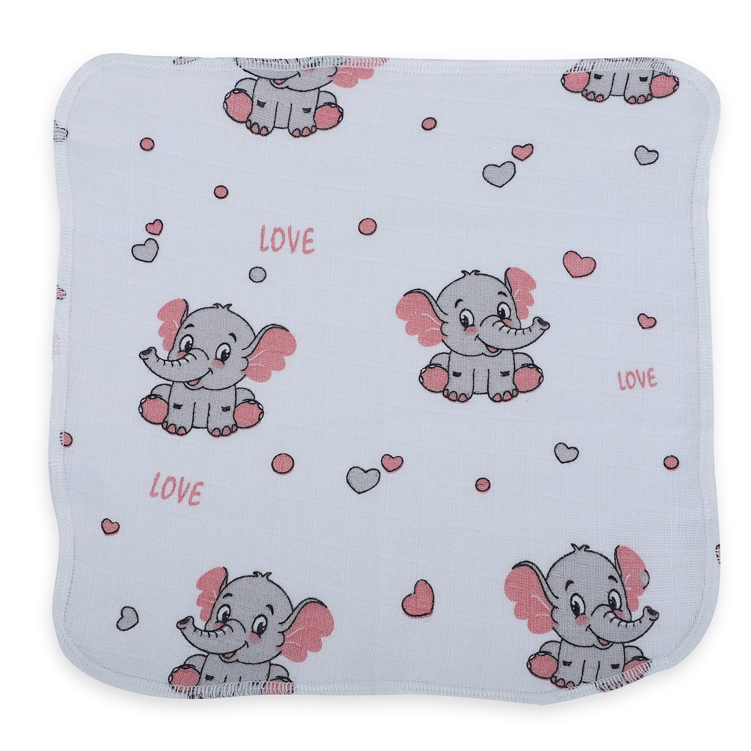 Baby Moo Highly Absorbent Cotton 6 Pcs Wash Cloth - Multicolour - Baby Moo
