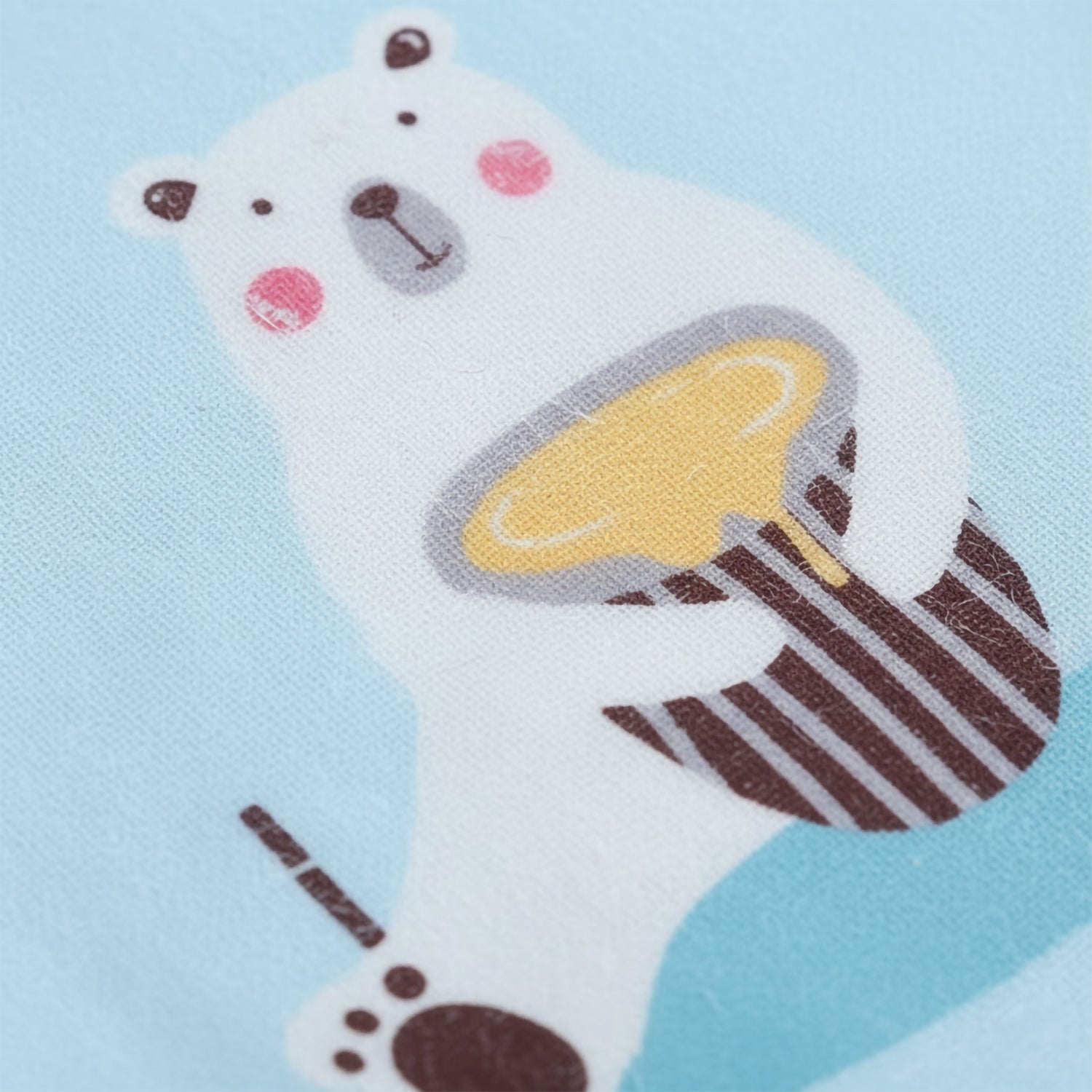 Baby Moo Animal Appetites Pack of 5 Soft Hankies Multipurpose Wash Cloth Muslin Napkin - Blue