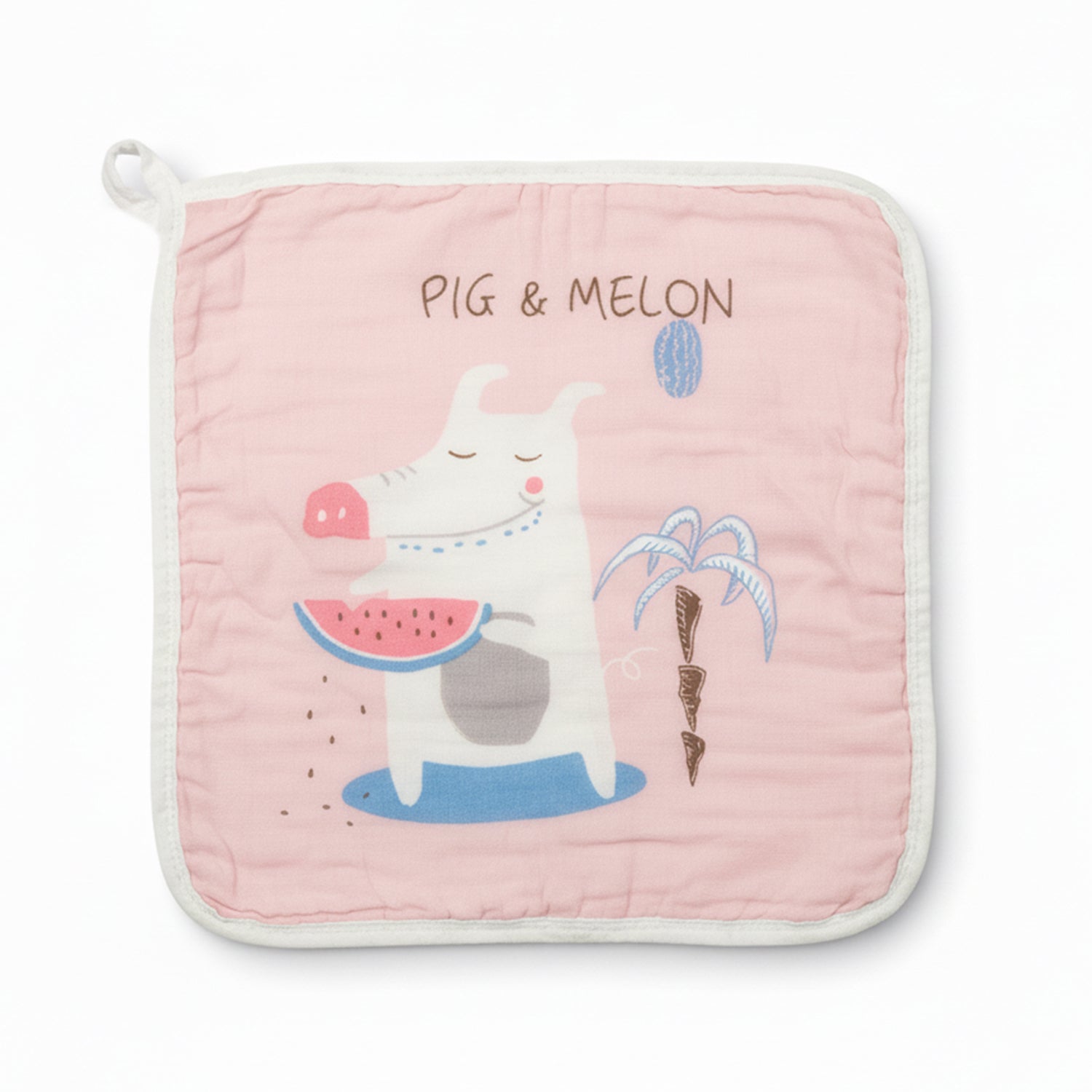 Baby Moo Mom's Love Pack of 5 Soft Hankies Multipurpose Wash Cloth Muslin Napkin - Peach