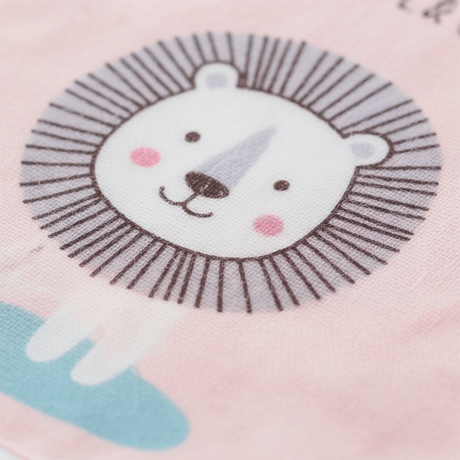 Baby Moo Mom's Love Pack of 5 Soft Hankies Multipurpose Wash Cloth Muslin Napkin - Peach