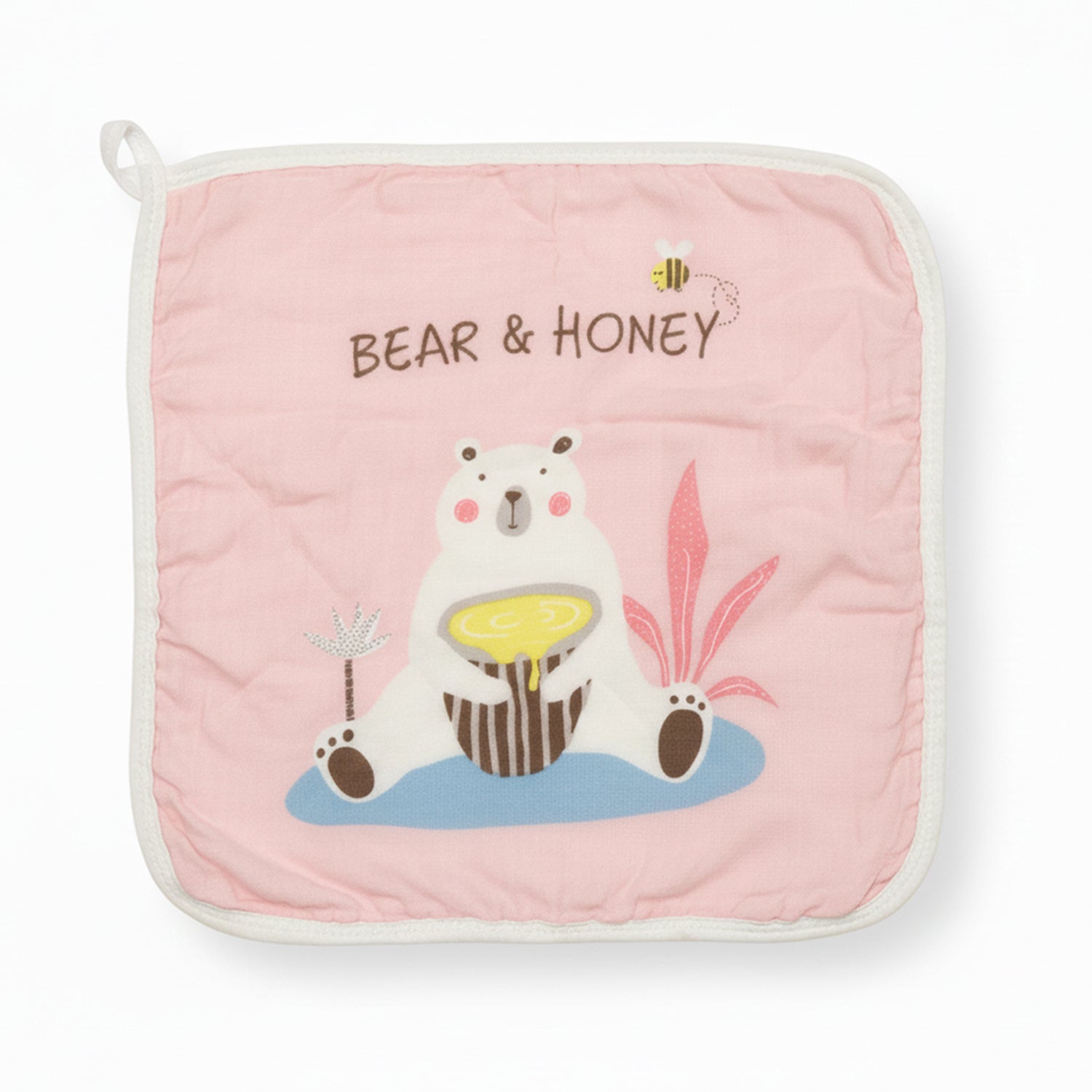 Baby Moo Mom's Love Pack of 5 Soft Hankies Multipurpose Wash Cloth Muslin Napkin - Peach