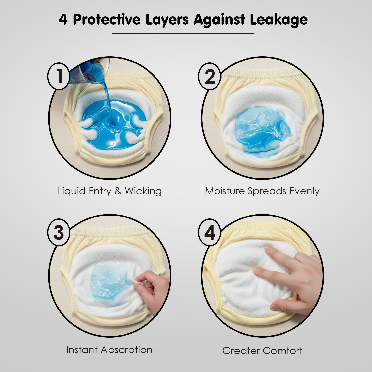 Baby Moo Sleepy Animal Reusable Cloth Toddler Training Pants - Multicolour