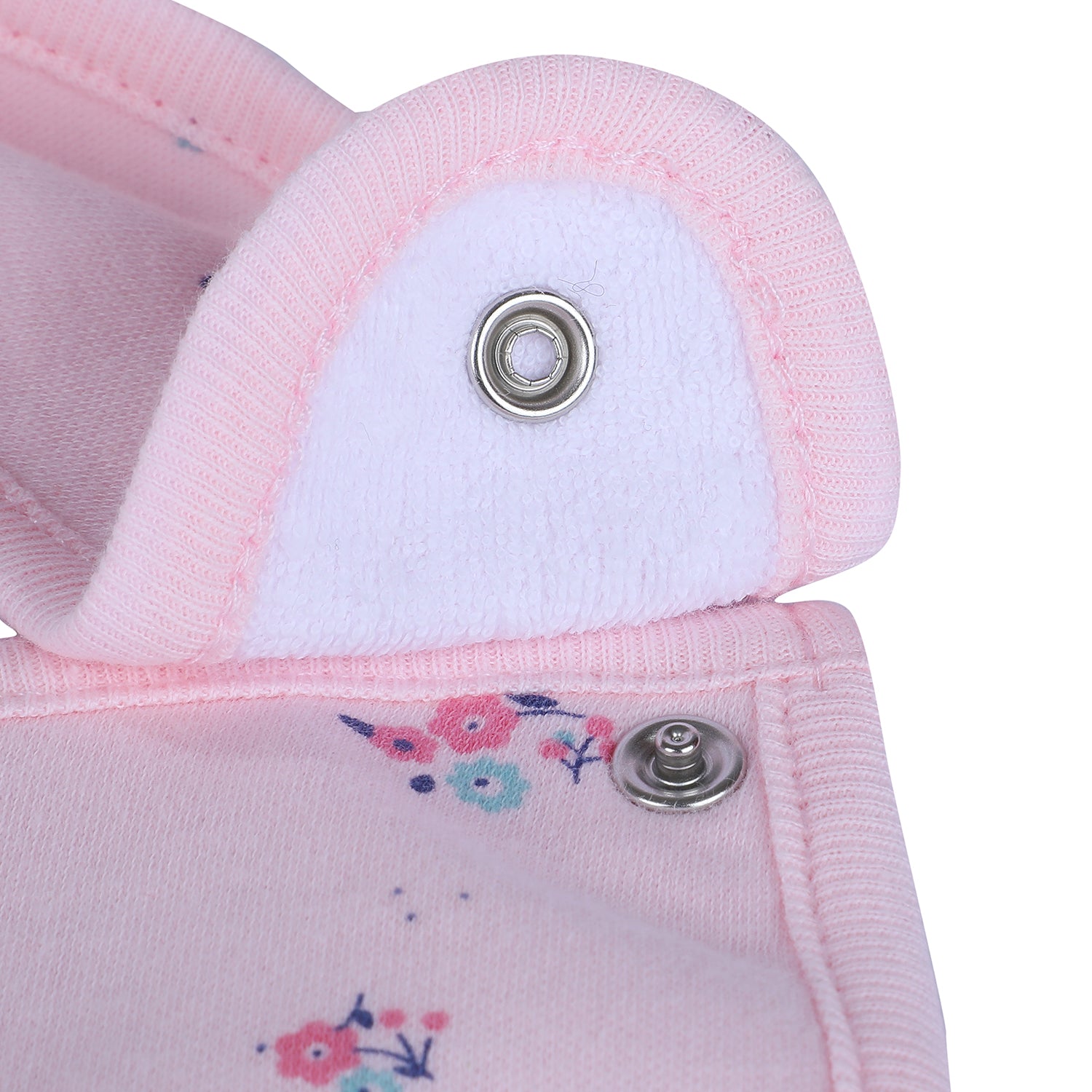 Baby Moo Little Sister Cotton 2 Pack Buttoned Feeding Bibs - Pink - Baby Moo