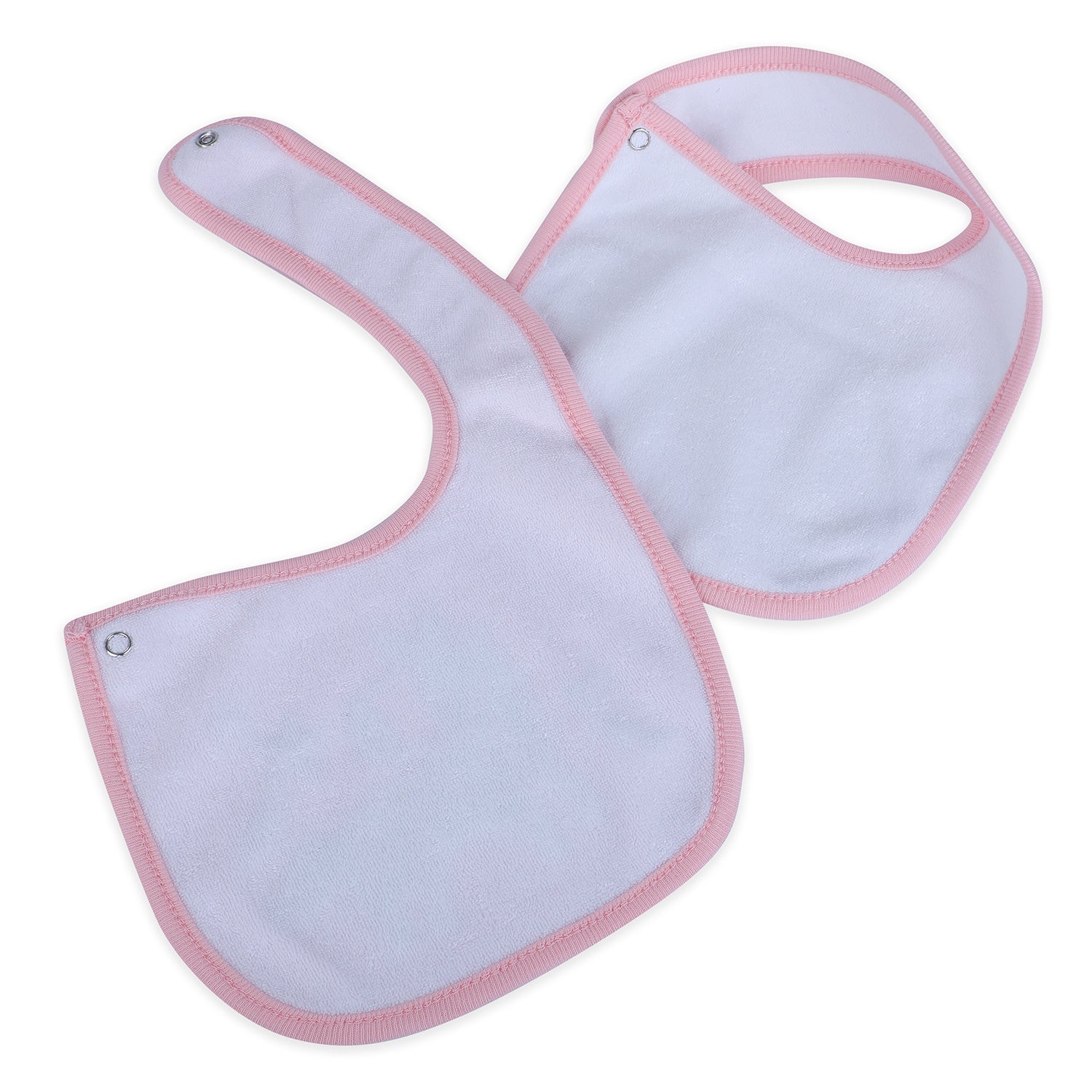 Baby Moo Unicorn Star Cotton 2 Pack Buttoned Feeding Bibs - Pink - Baby Moo