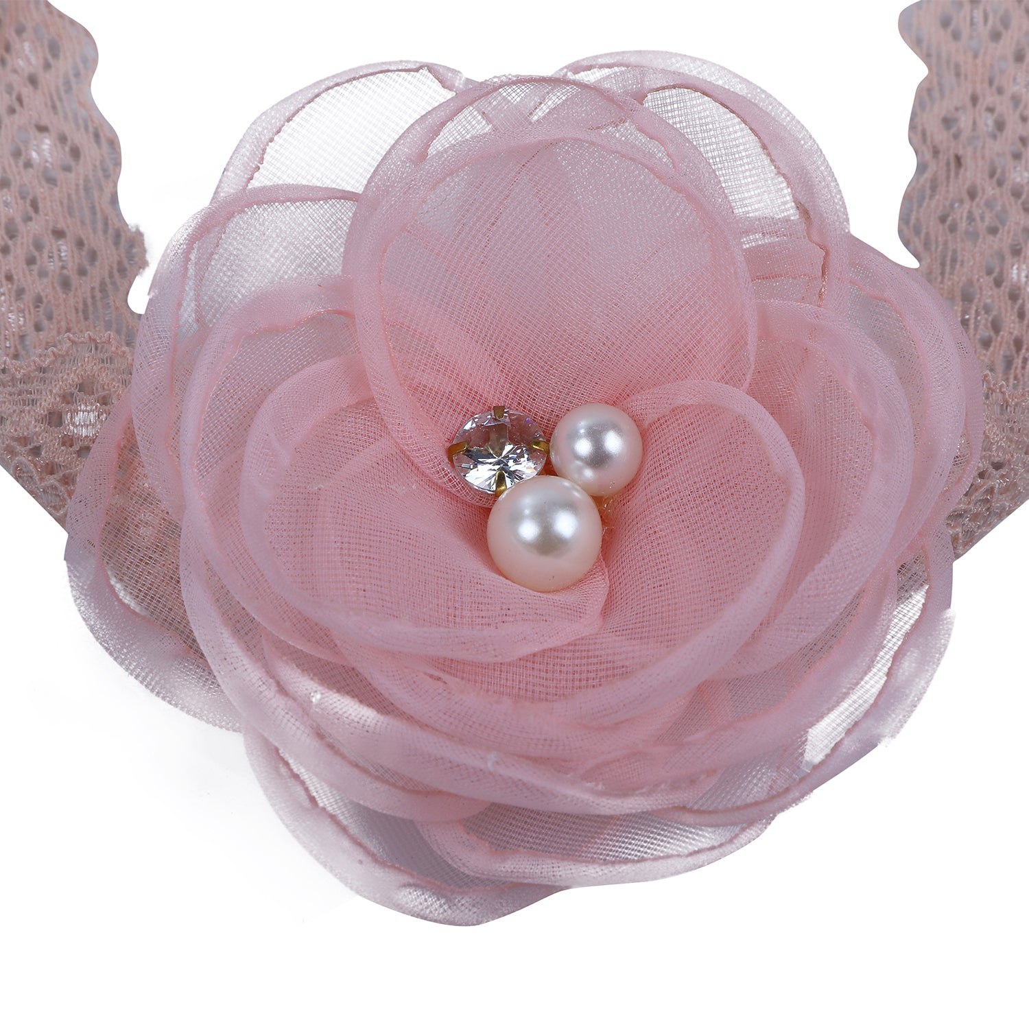 Baby Moo Emblished Flower Headband Set of 3 - Pink - Baby Moo