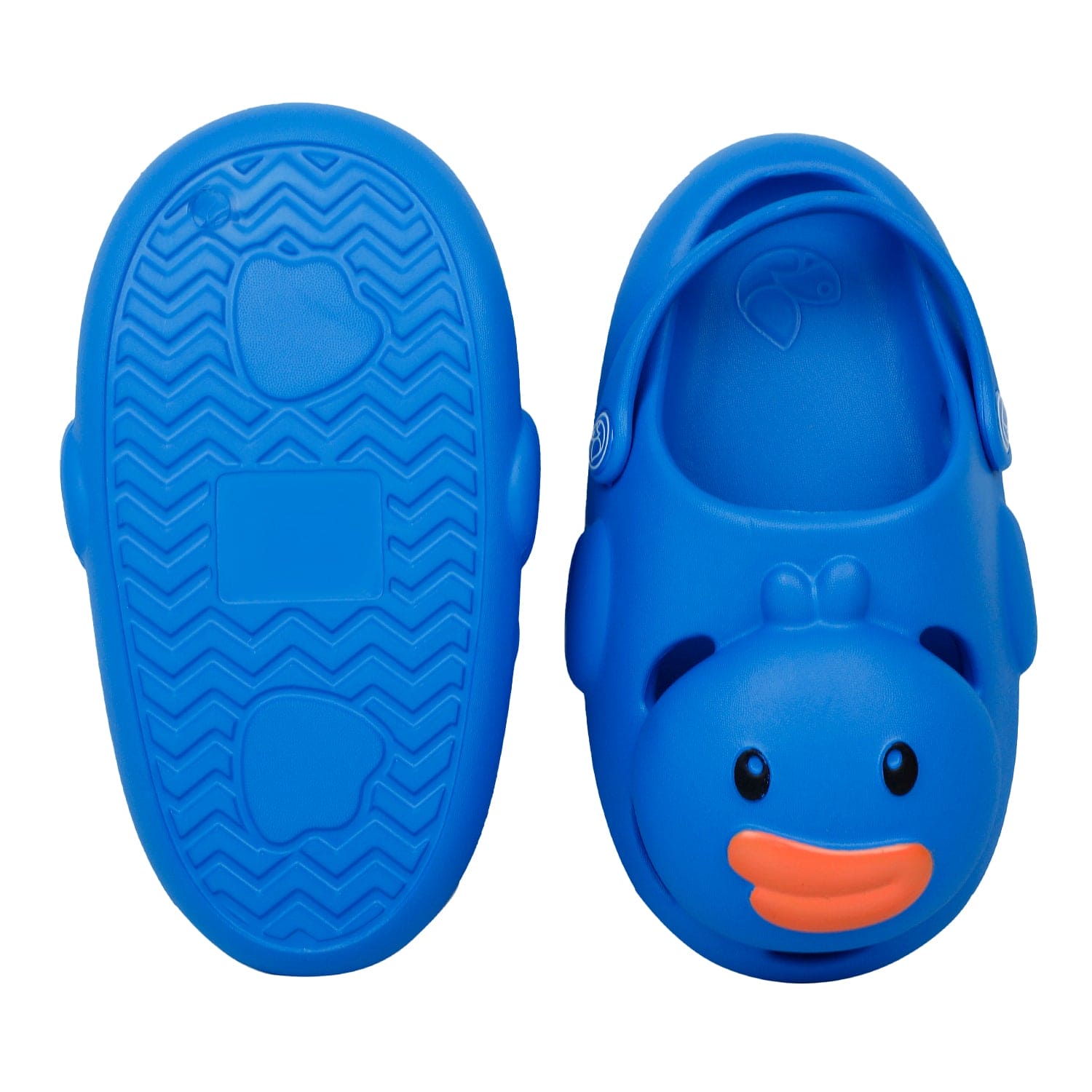 Baby Moo Swimming Duck Waterproof Anti-Skid Sling Back Clogs - Blue