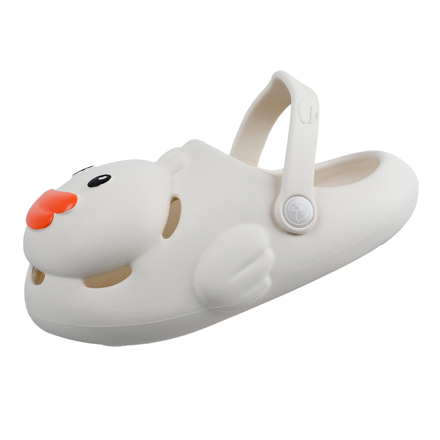 Baby Moo Swimming Duck Waterproof Anti-Skid Sling Back Clogs - Cream