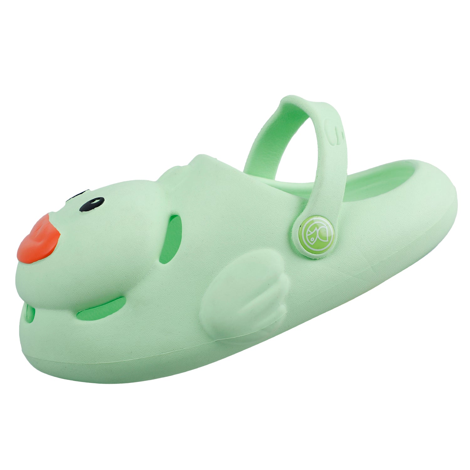 Baby Moo Swimming Duck Waterproof Anti-Skid Sling Back Clogs - Green