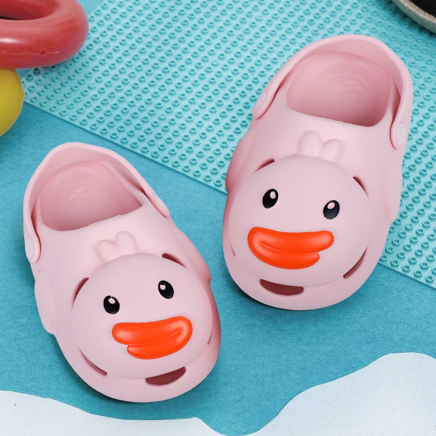 Baby Moo Swimming Duck Waterproof Anti-Skid Sling Back Clogs - Pink - Baby Moo