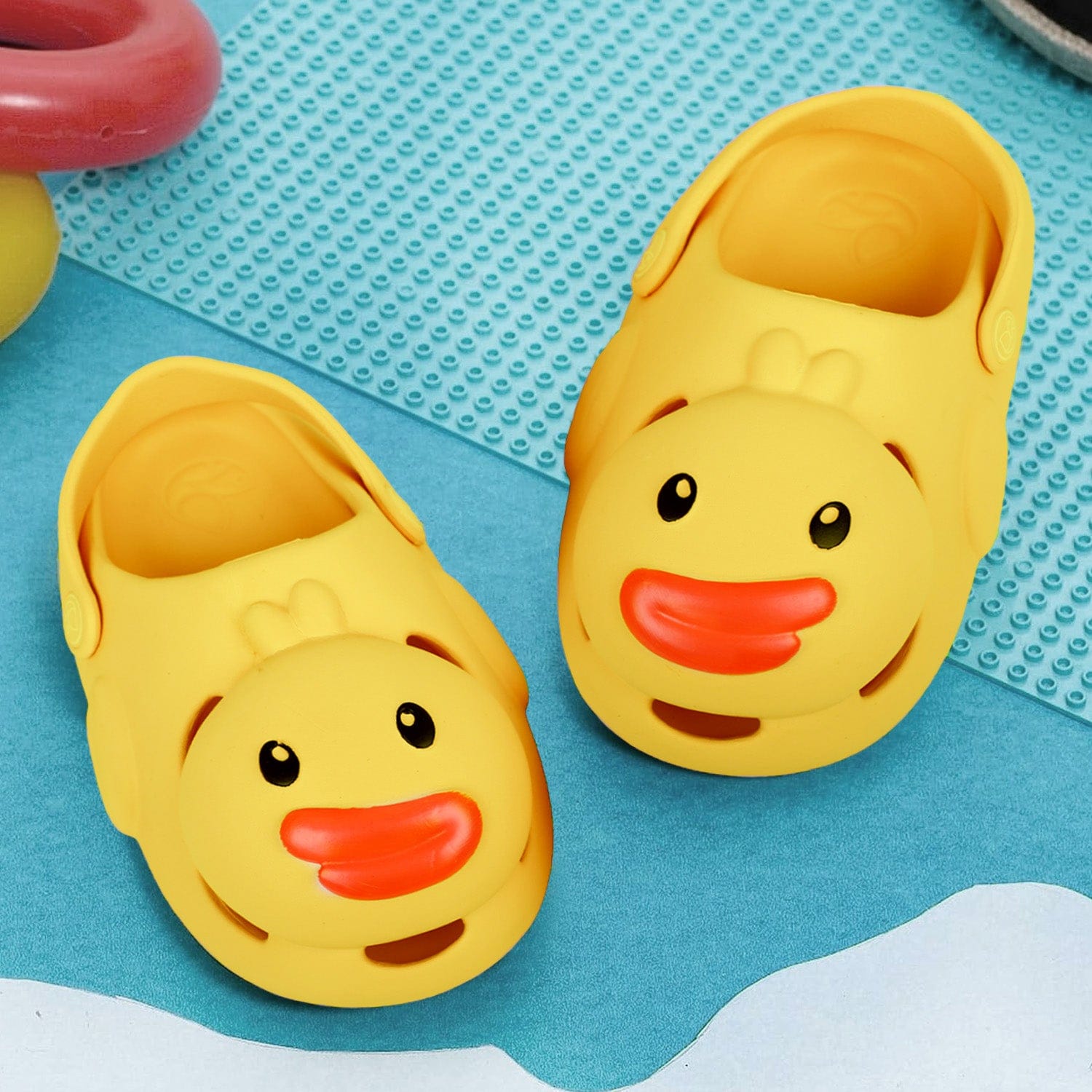 Baby Moo Swimming Duck Waterproof Anti-Skid Sling Back Clogs - Yellow - Baby Moo