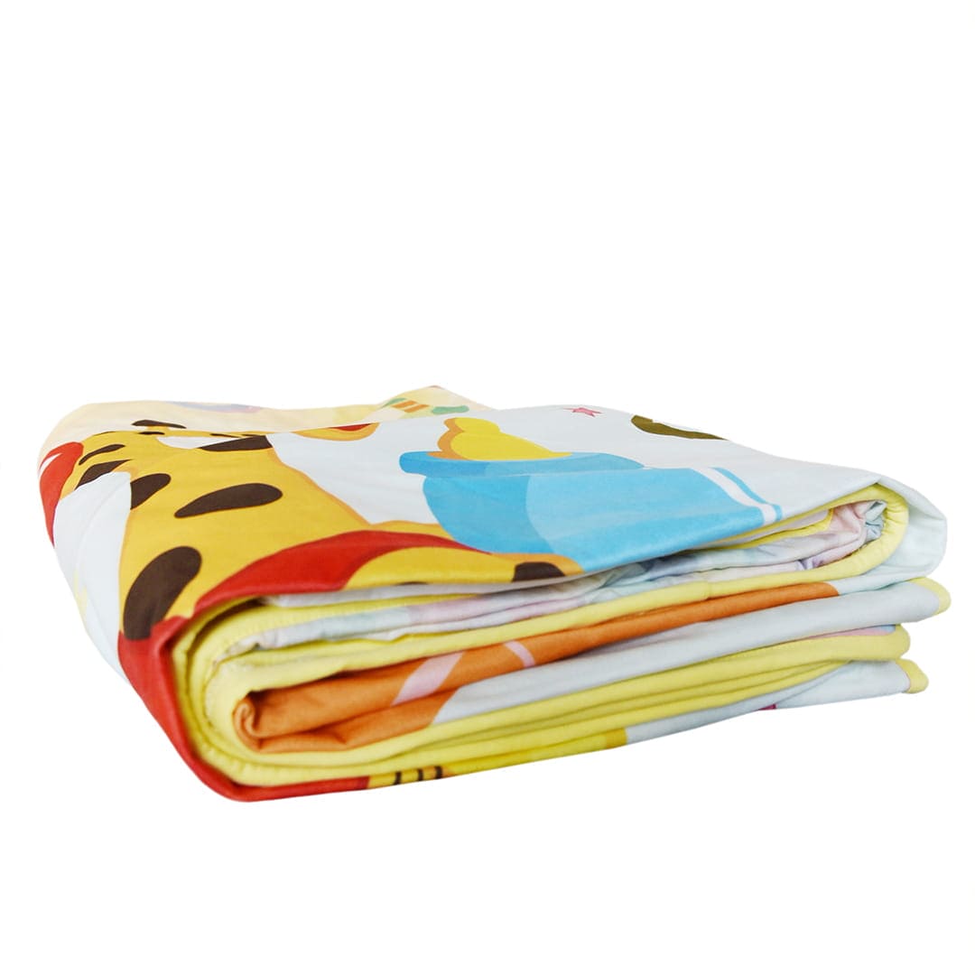 Baby Moo Zebra in Pram Velvet And Fur XL Blanket - Yellow - Baby Moo