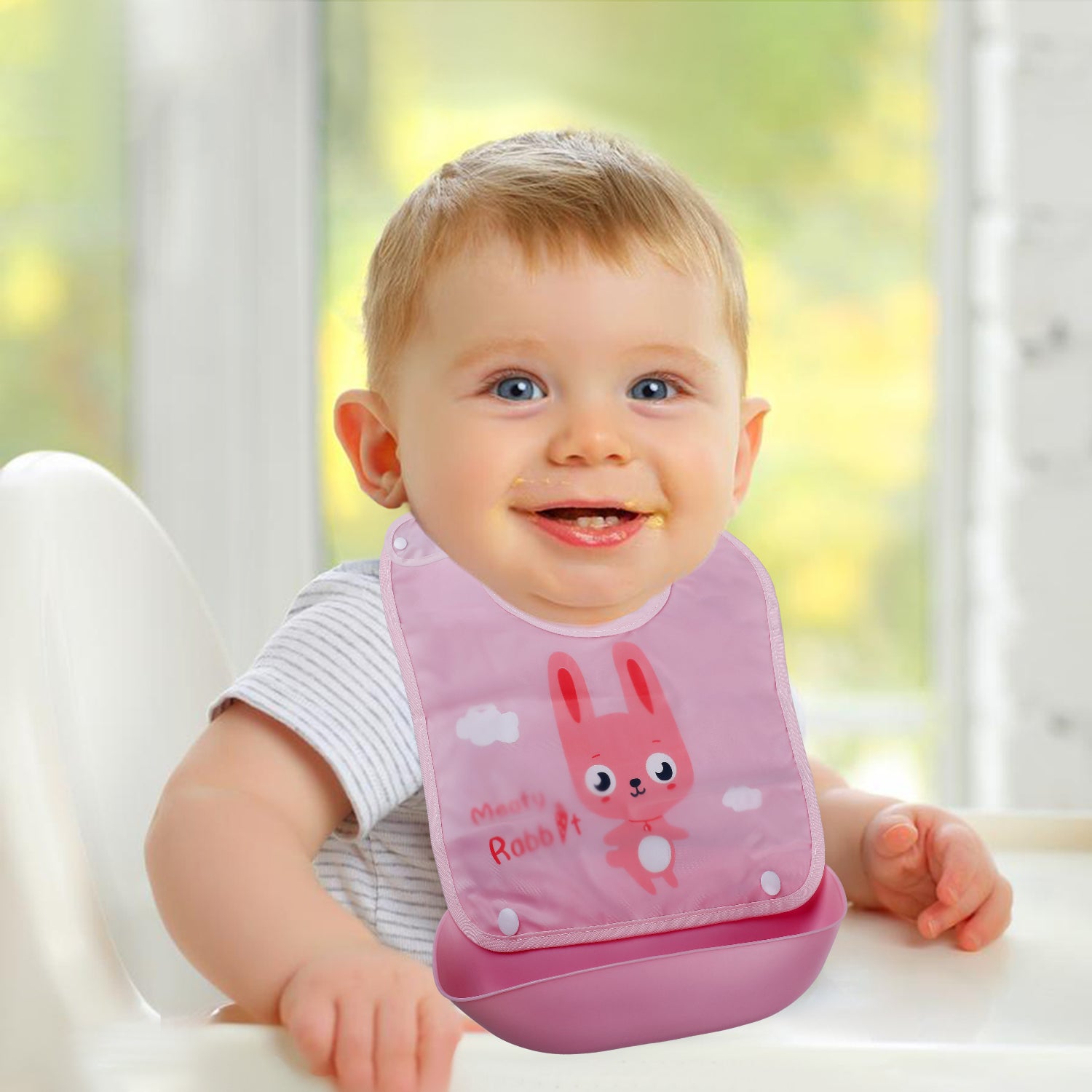 Mud Pie Pink Fishing Lure Bib & Teether Set