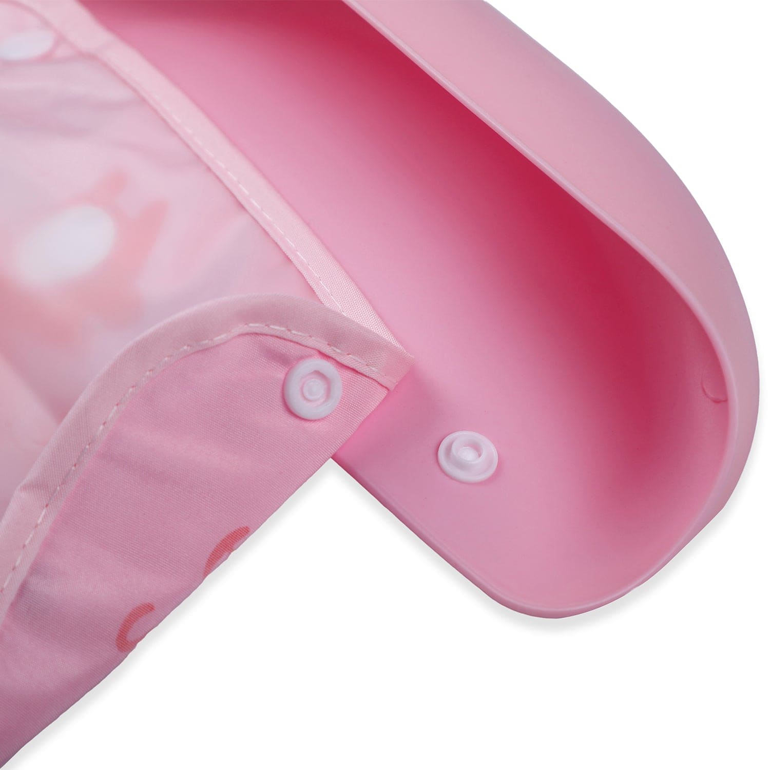 Baby Moo Meaty Rabbit Premium Waterproof Crumb Catcher Bibs - Pink