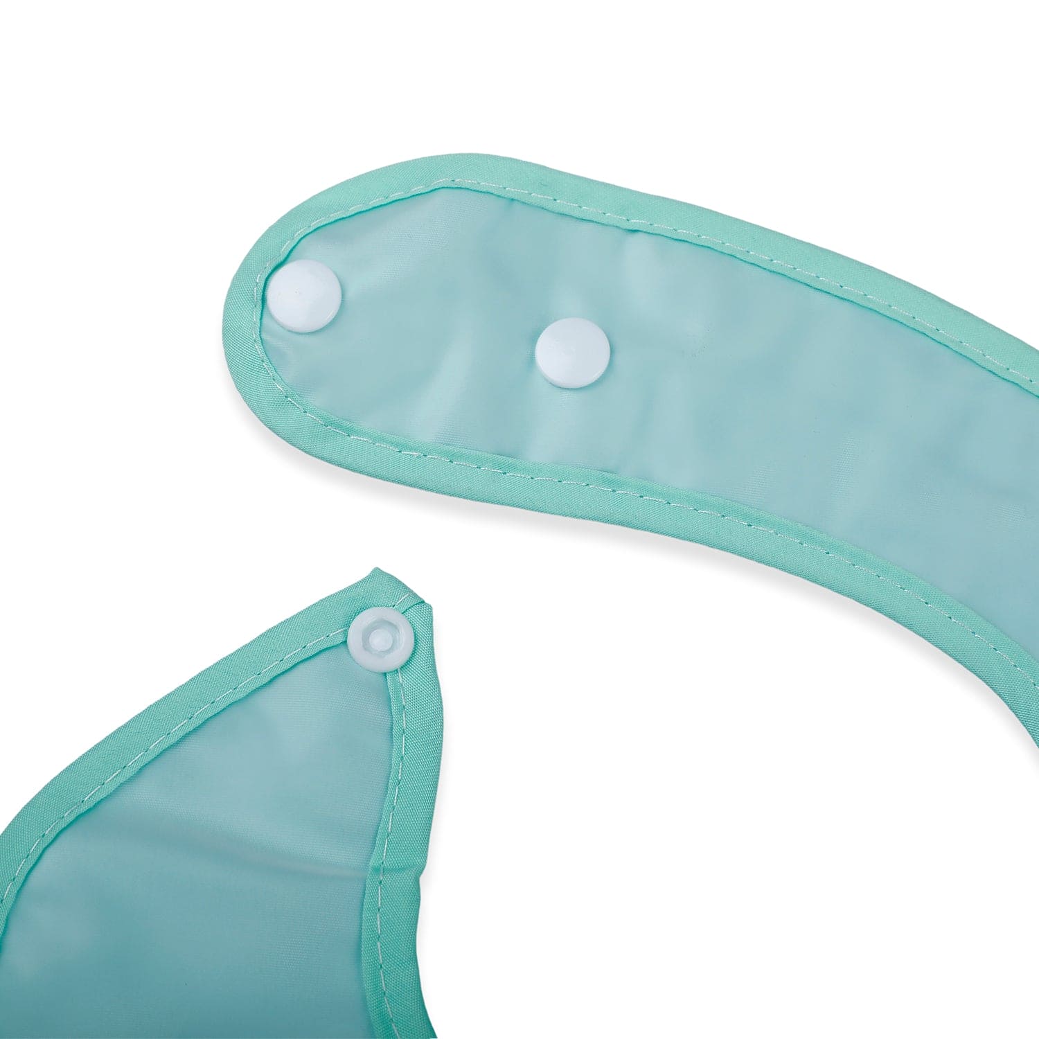 Baby Moo Happy Dragons Premium Waterproof Crumb Catcher Bibs - Turquoise