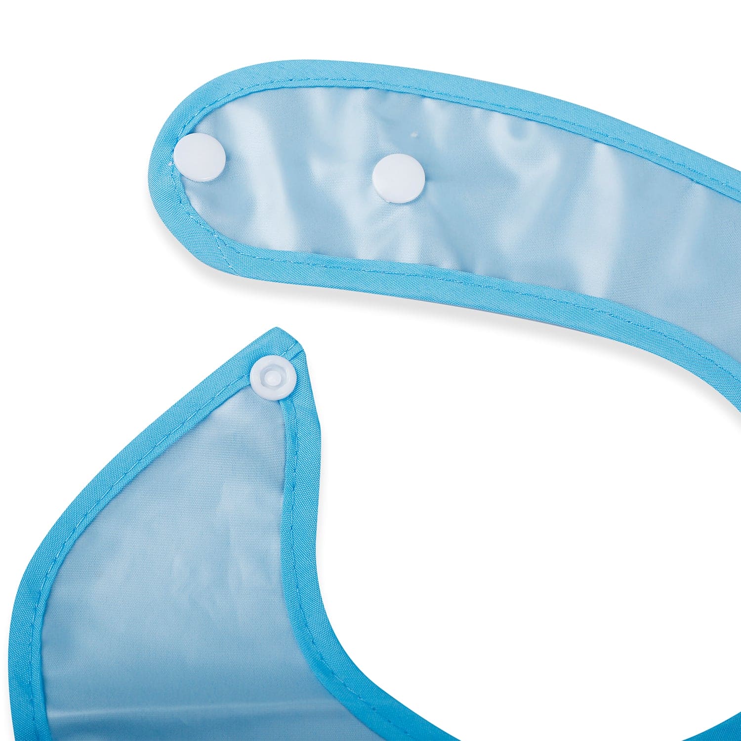 Baby Moo Cute Dinosaur Premium Waterproof Crumb Catcher Bibs - Blue