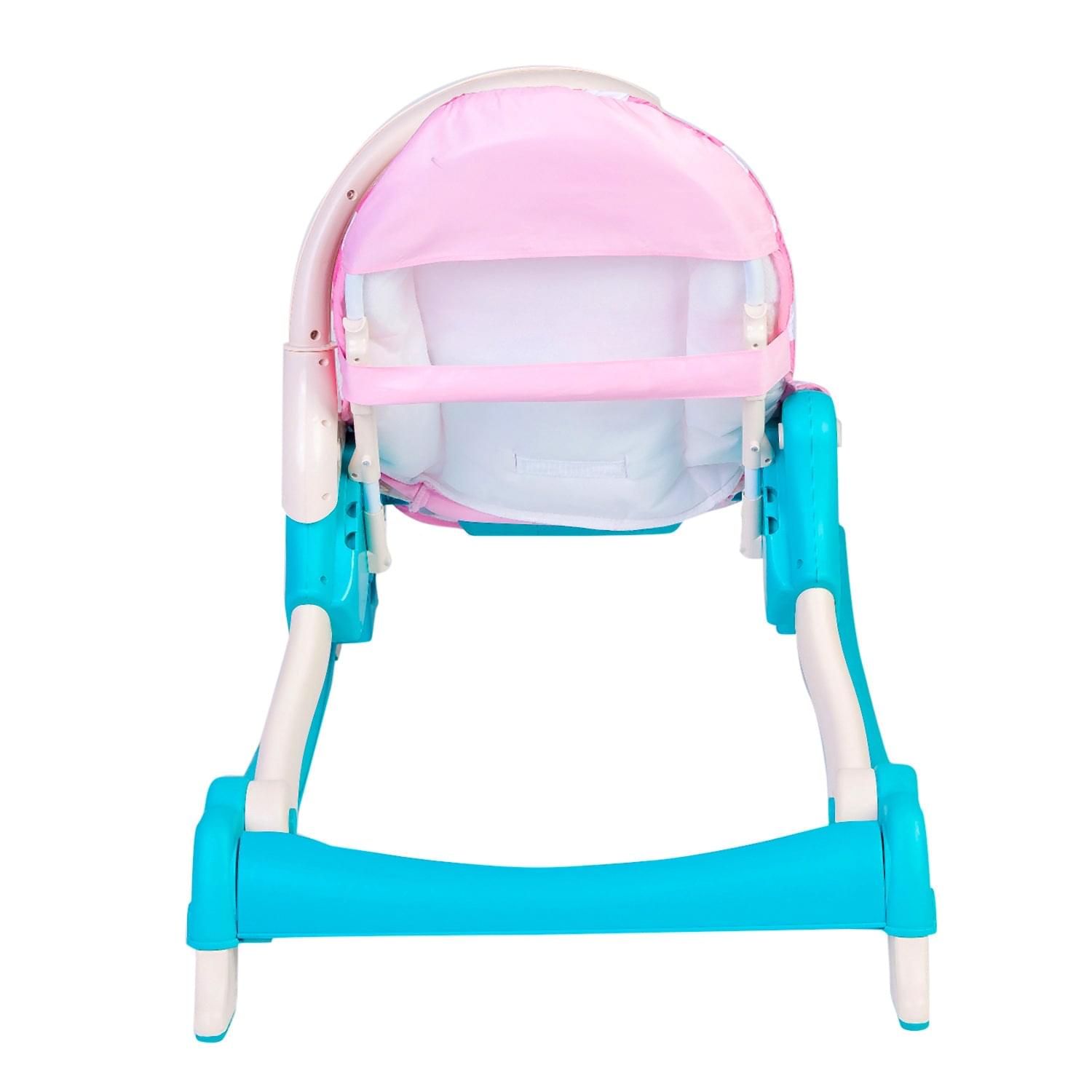 3 Adjustable Level Backrest Musical Baby Rocking Chair Pink Polka Dot - Baby Moo