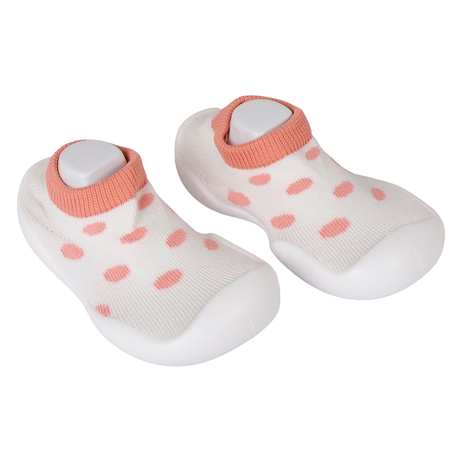 Slip-On Shoes Polka Dots Peach
