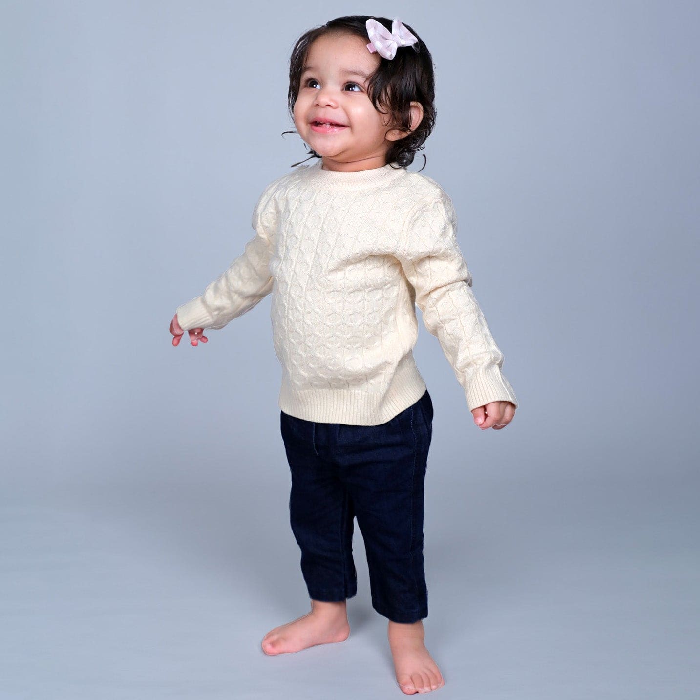 Infant girl outlet white sweater