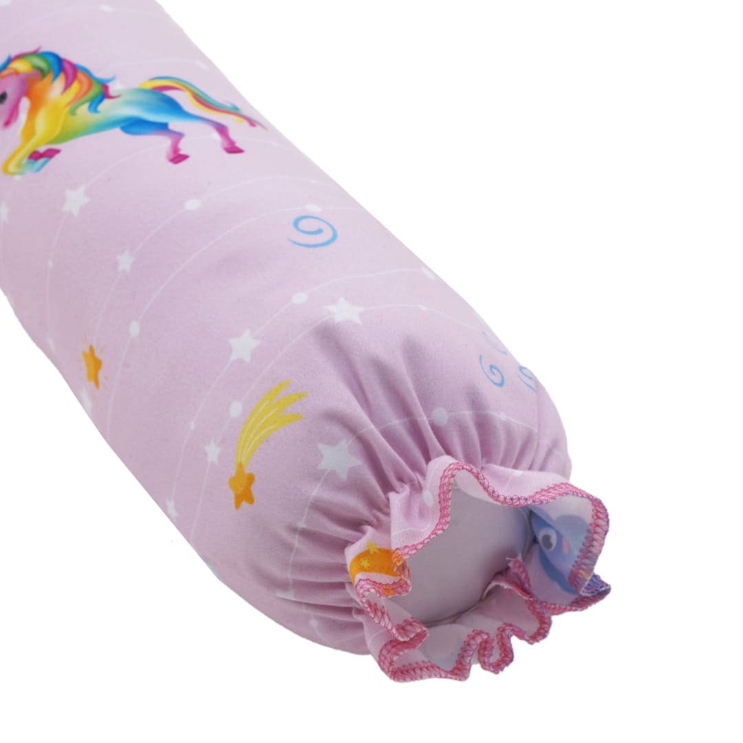 Baby Moo Unicorn 2 Pcs Cotton Medium Bolster Set - Pink - Baby Moo