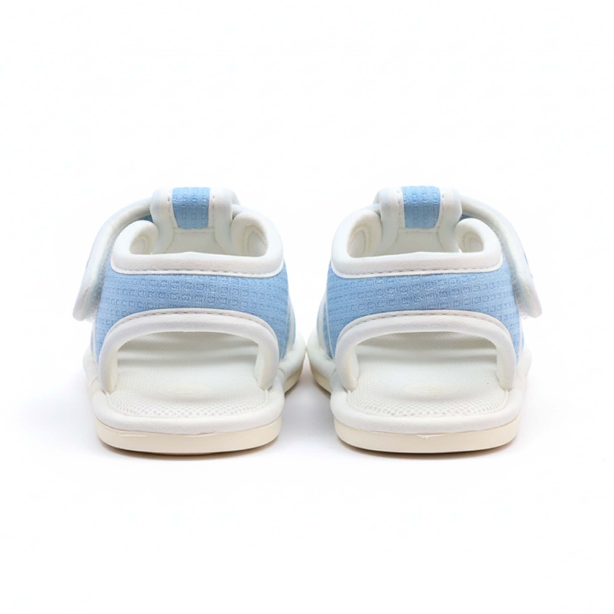 Baby Moo Teddy Velcro Strap Anti-Skid Closed Toe Sandal Booties-Blue