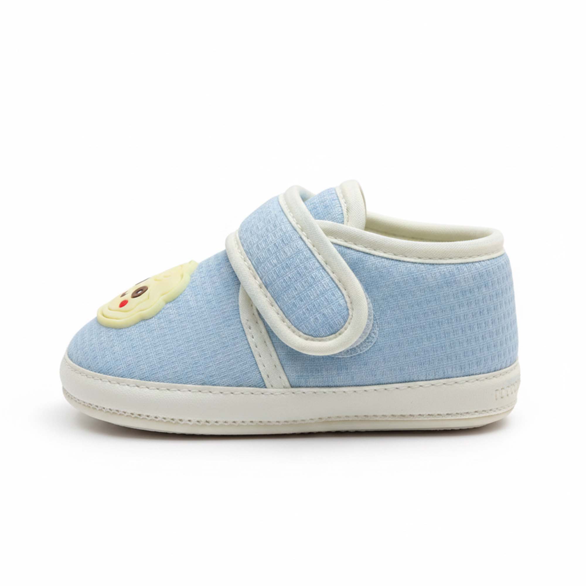 Baby Moo Lamb Velcro Strap Anti-Skid Sneakers Booties-Blue