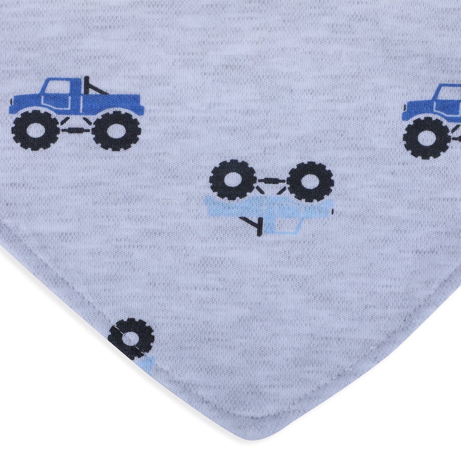 Baby Moo Truck Work Zone Cotton 3 Pack Bandana Bibs - Blue - Baby Moo