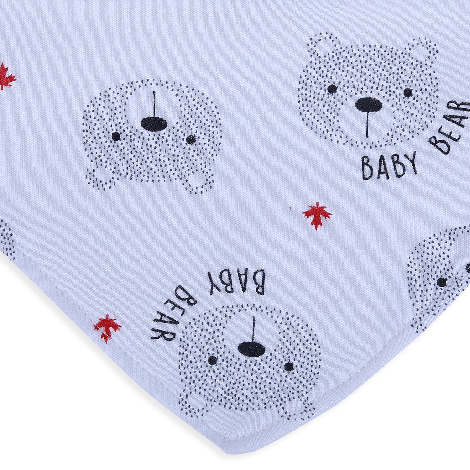 Baby Moo Cute Since Day 1 Cotton 3 Pack Bandana Bibs - Red - Baby Moo
