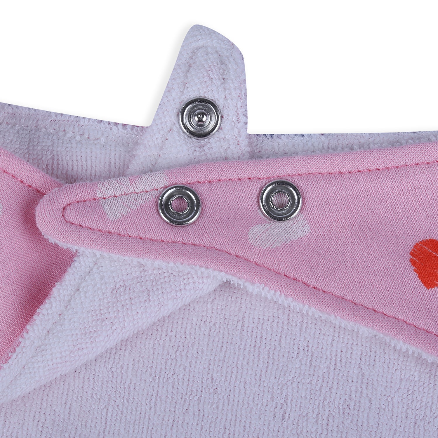 Baby Moo Bunny Chasing Rainbow Cotton 3 Pack Bandana Bibs - Pink - Baby Moo