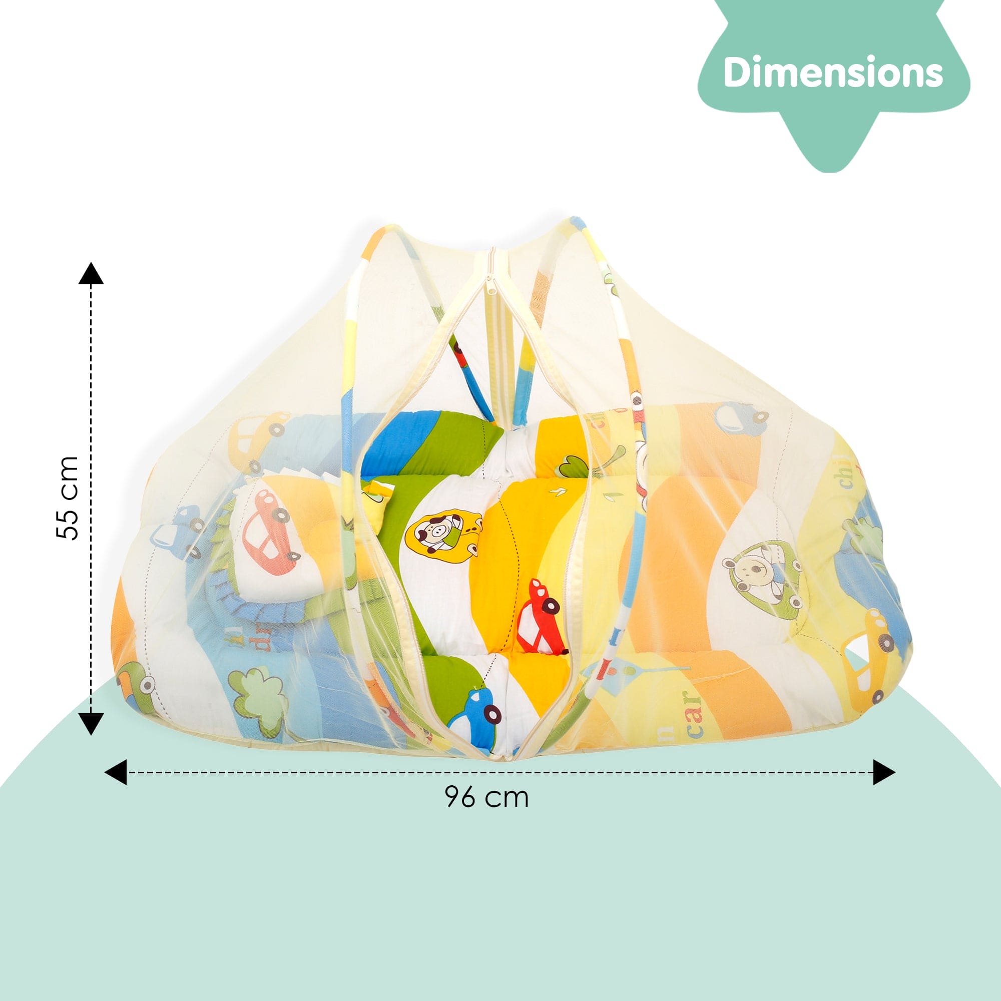 Mosquito Net Tent Mattress Set With Neck Pillow Cruising In My Car Multicolour