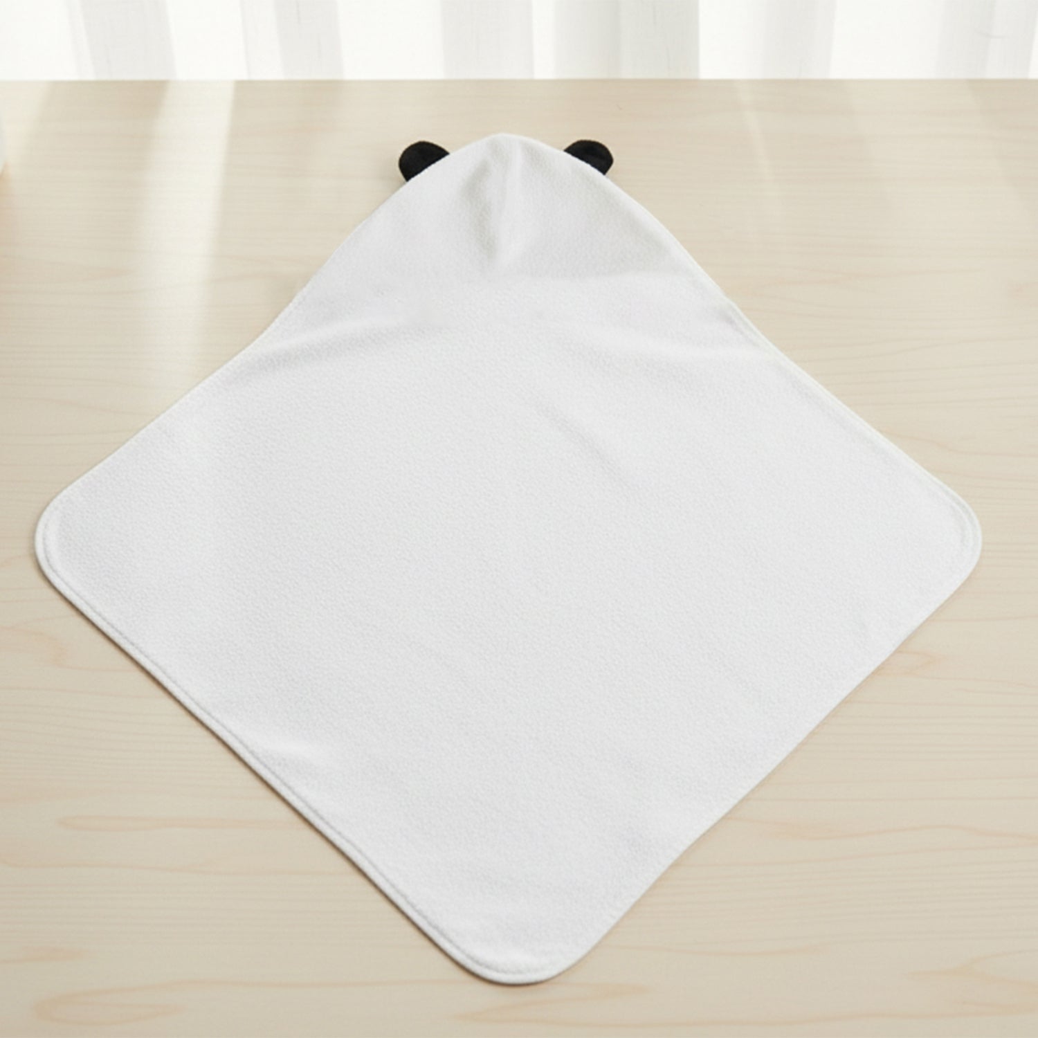 Baby Moo Plushy Panda 3D Absorbent Hooded Towel - White