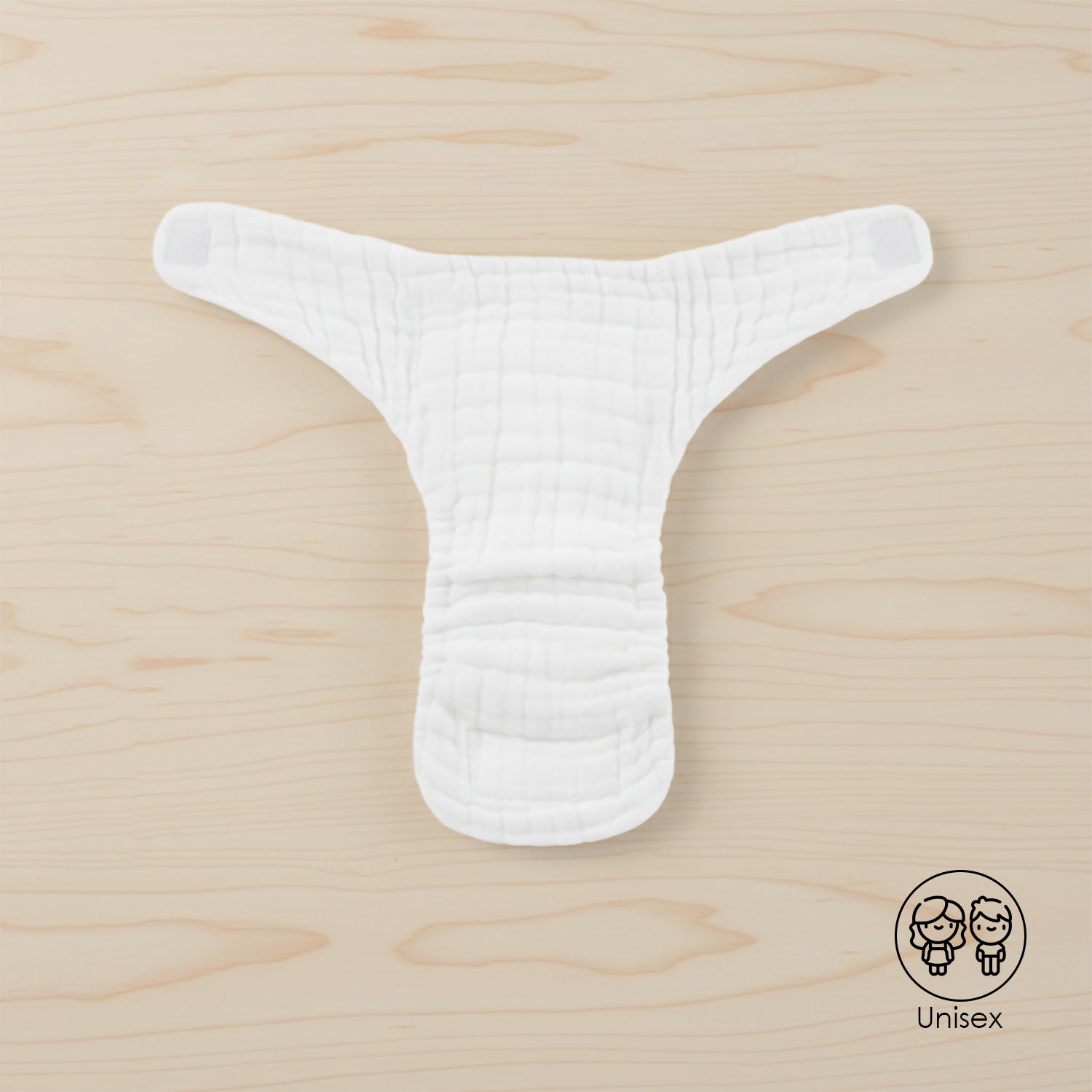 Baby Moo Plain 12 Layer Absorbent Muslin Diaper Pack of 3 - White