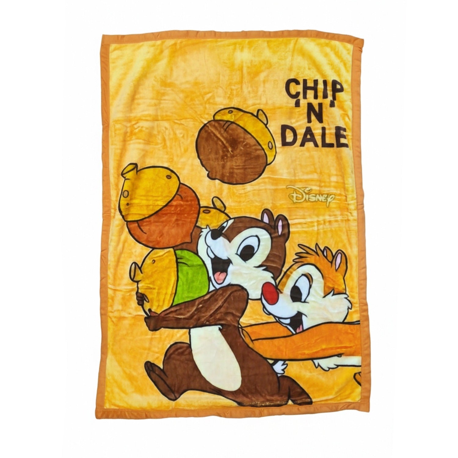 Baby Moo Chip N Dale Velvet Fur XL Blanket Orange
