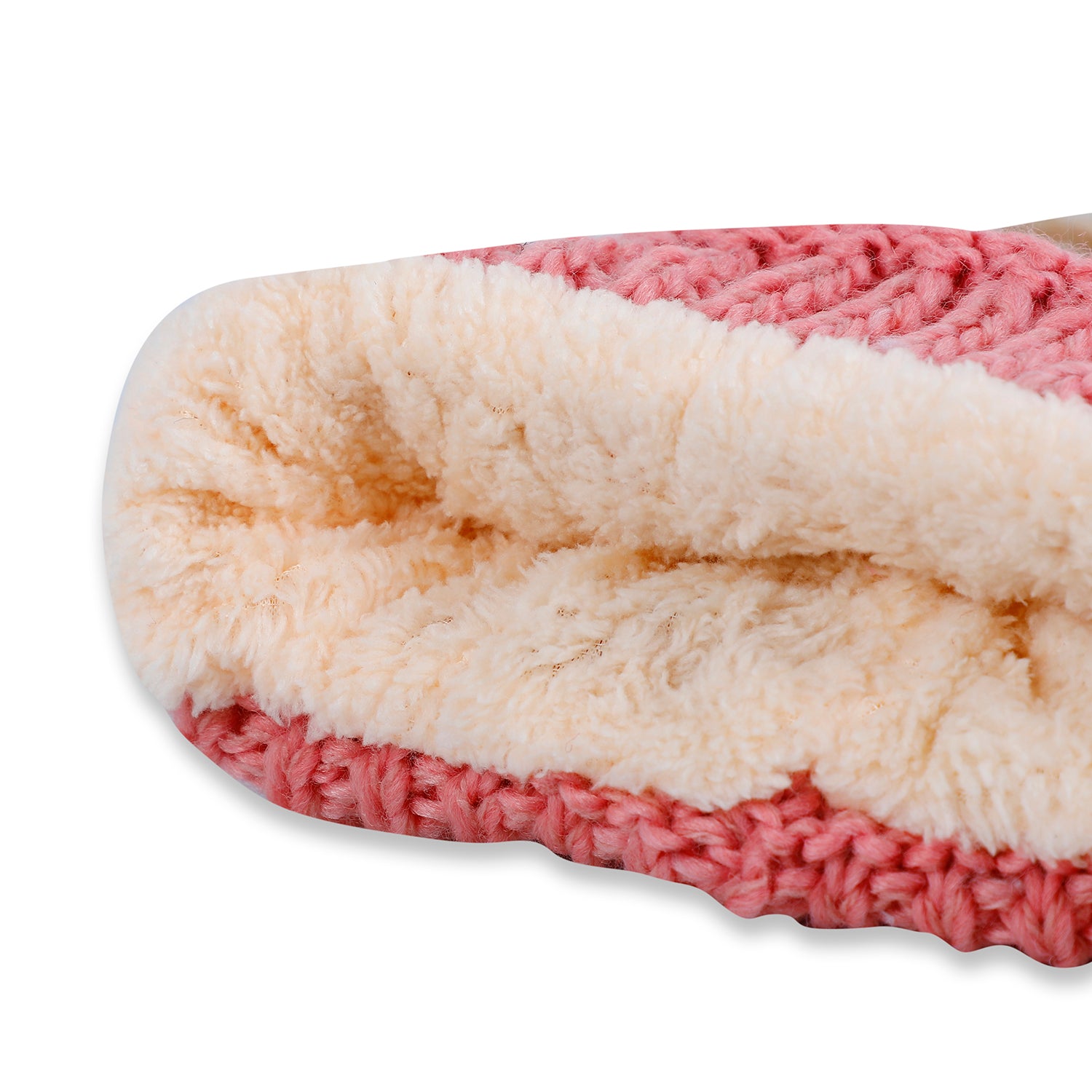 Baby Moo Pom Pom Knitted Woollen Cap - Pink - Baby Moo