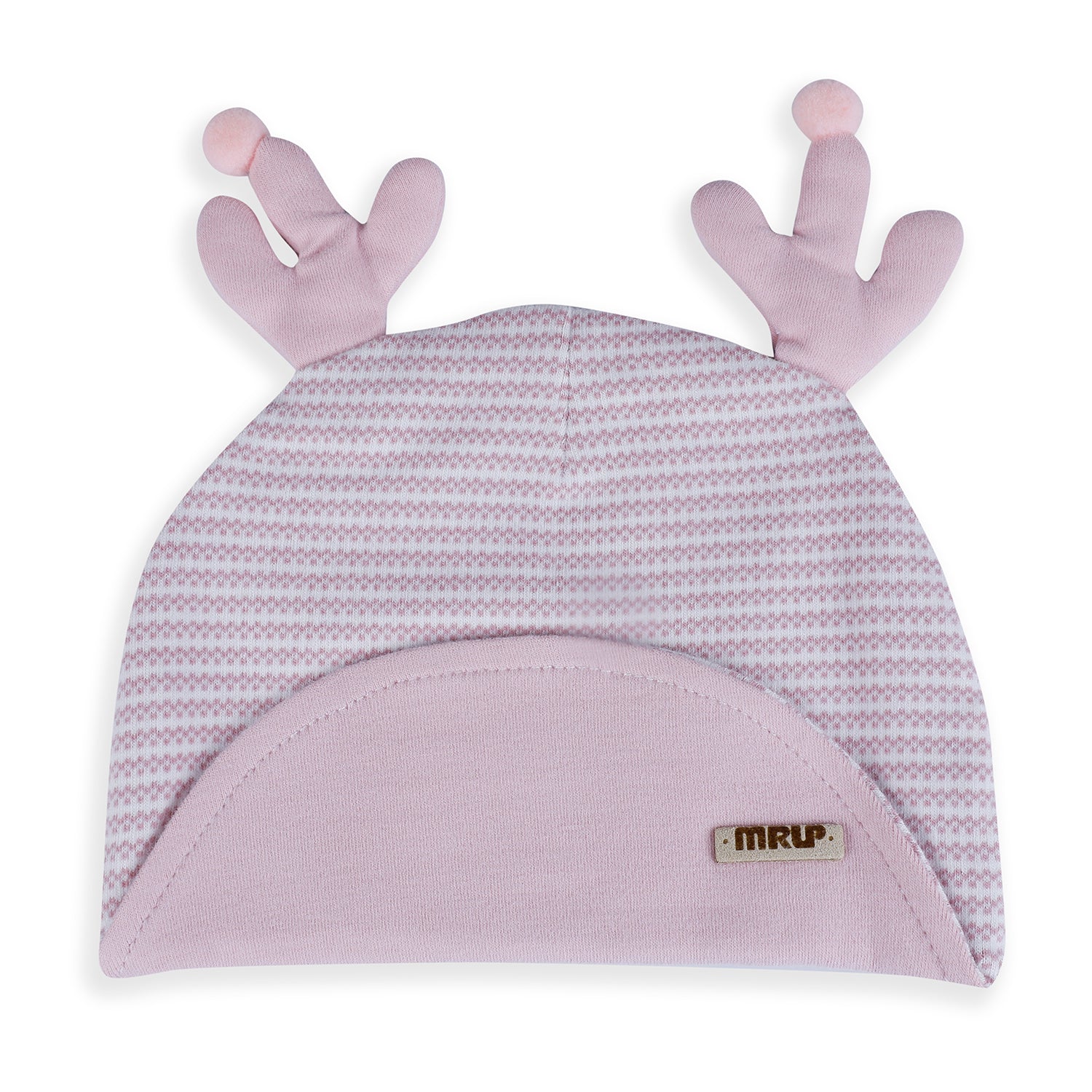 Baby Moo Deer Antler Soft Cotton Cap - Pink - Baby Moo