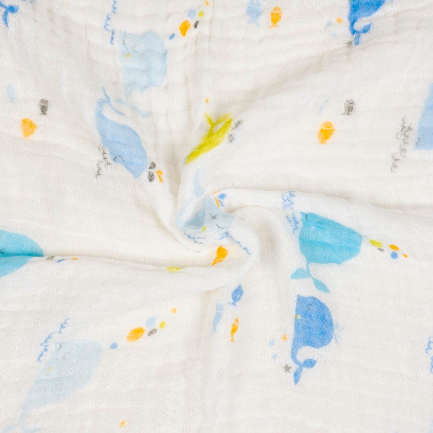 Baby Moo Dolphin 100% Cotton Ultra Soft Eco Friendly Absorbent Towel - White