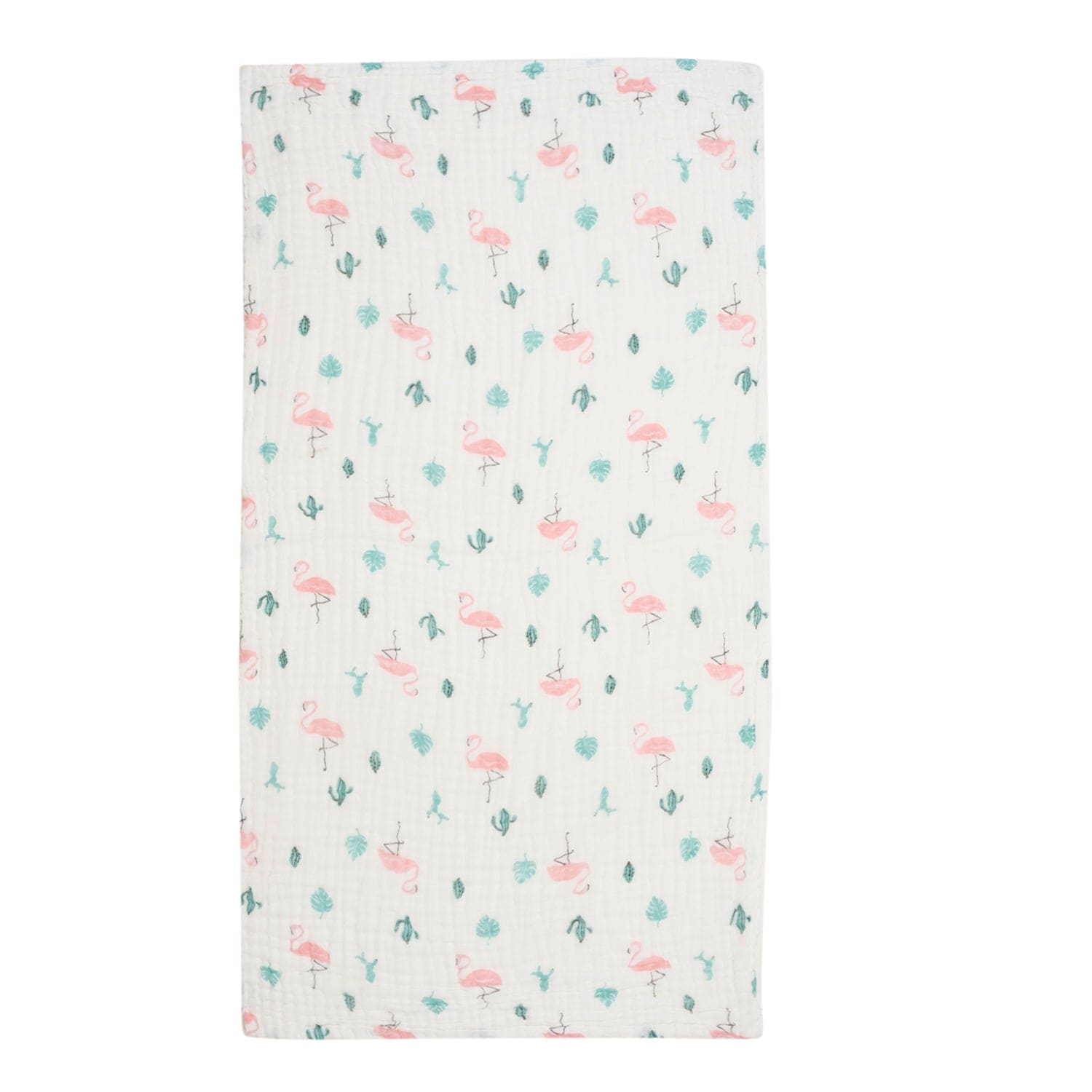 Baby Moo Flamingo 100% Cotton Ultra Soft Eco Friendly Absorbent Towel - White