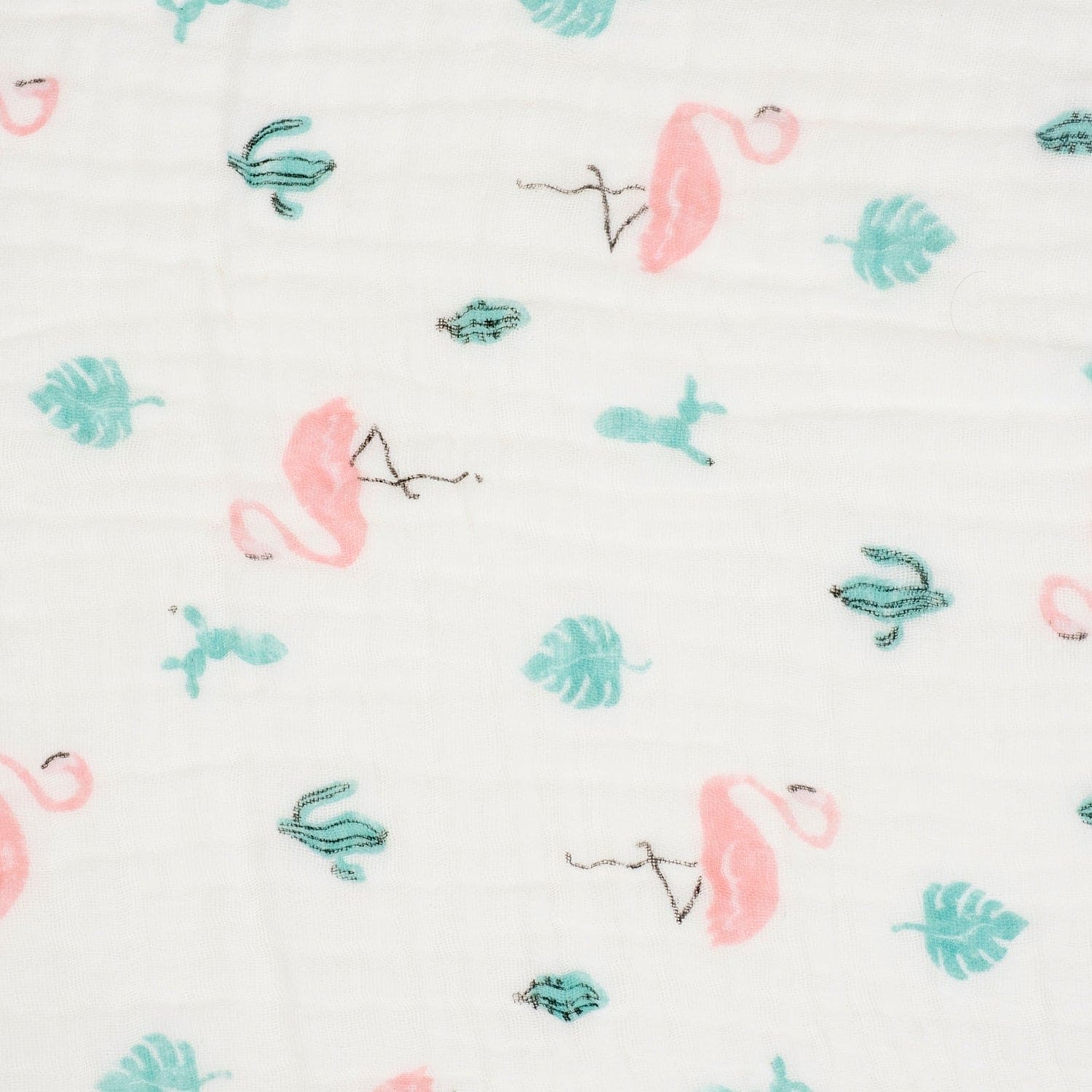 Baby Moo Flamingo 100% Cotton Ultra Soft Eco Friendly Absorbent Towel - White