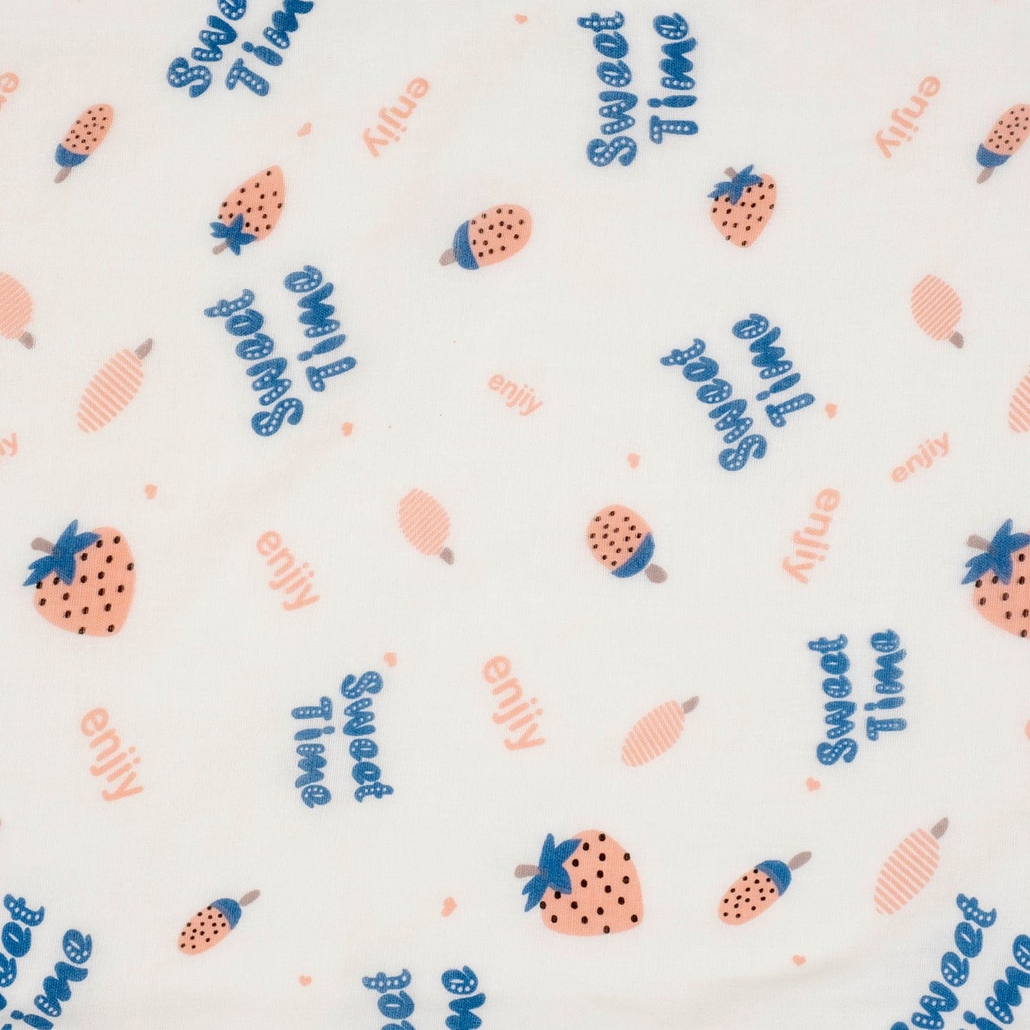 Baby Moo Strawberry 100% Cotton Ultra Soft Eco Friendly Absorbent Towel - White