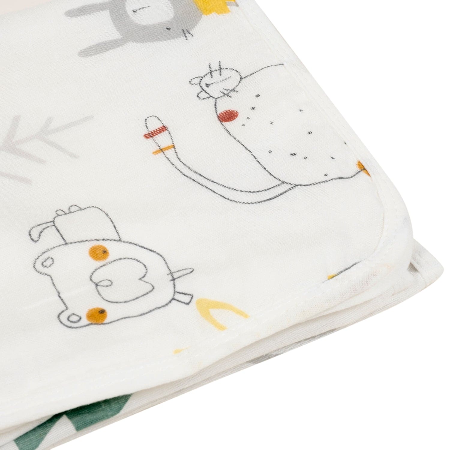 Baby Moo Zoo 100% Cotton Ultra Soft Eco Friendly Absorbent Towel - White
