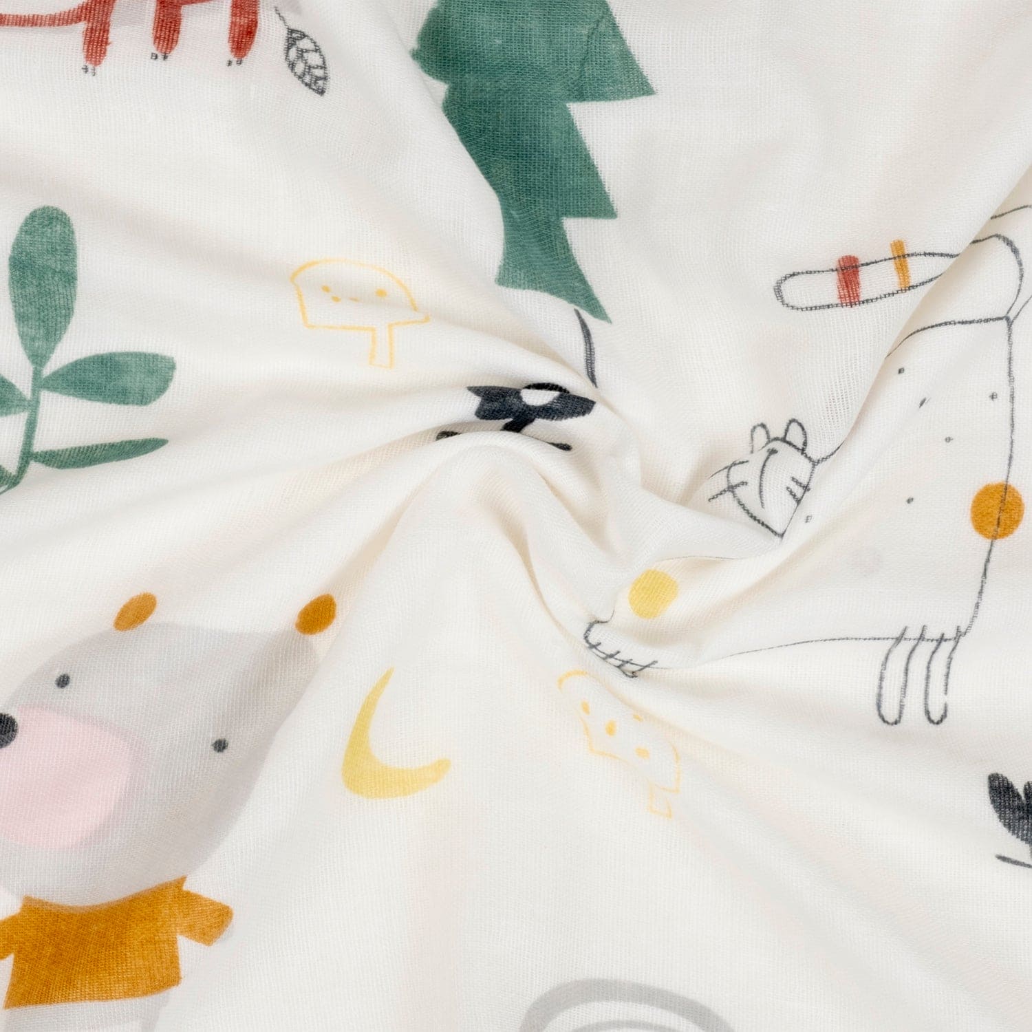 Baby Moo Zoo 100% Cotton Ultra Soft Eco Friendly Absorbent Towel - White