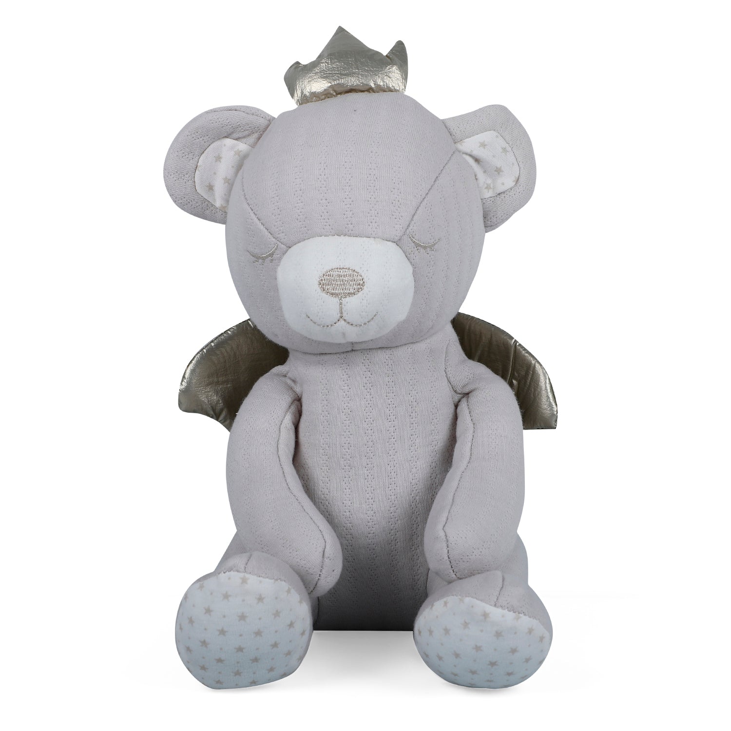 Baby Moo Royal Bear Cozy Plush Toy Blanket - Grey - Baby Moo
