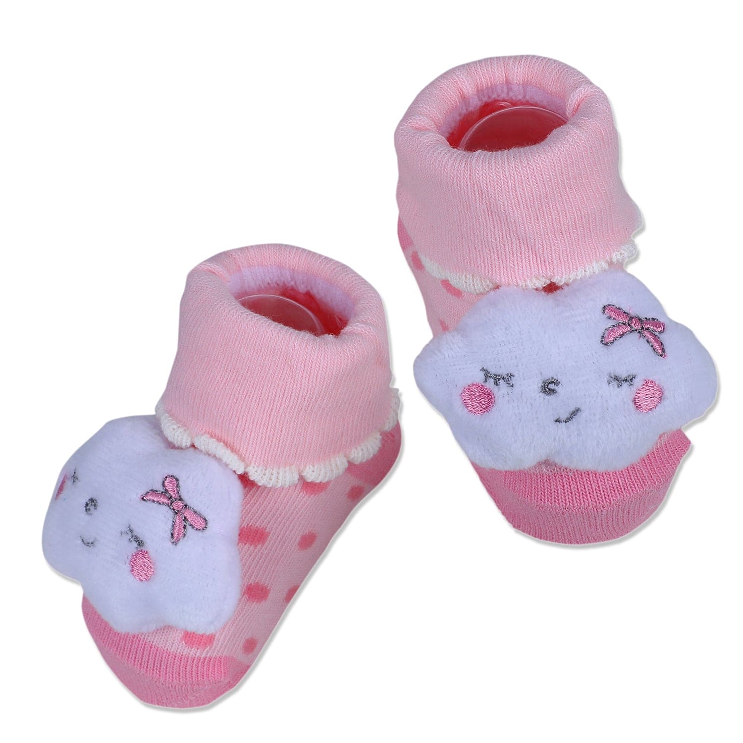 Baby Moo Sleeping Cloud Cotton Anti-Skid 3D Socks - Pink - Baby Moo