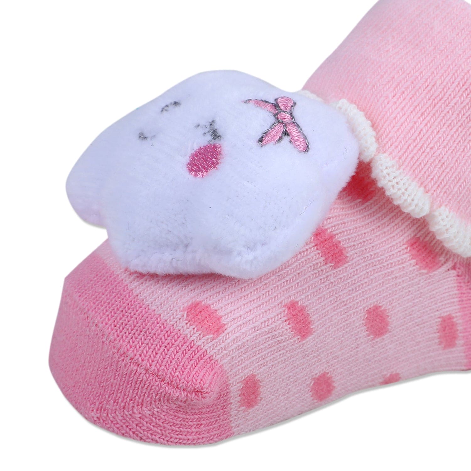 Baby Moo Sleeping Cloud Cotton Anti-Skid 3D Socks - Pink - Baby Moo