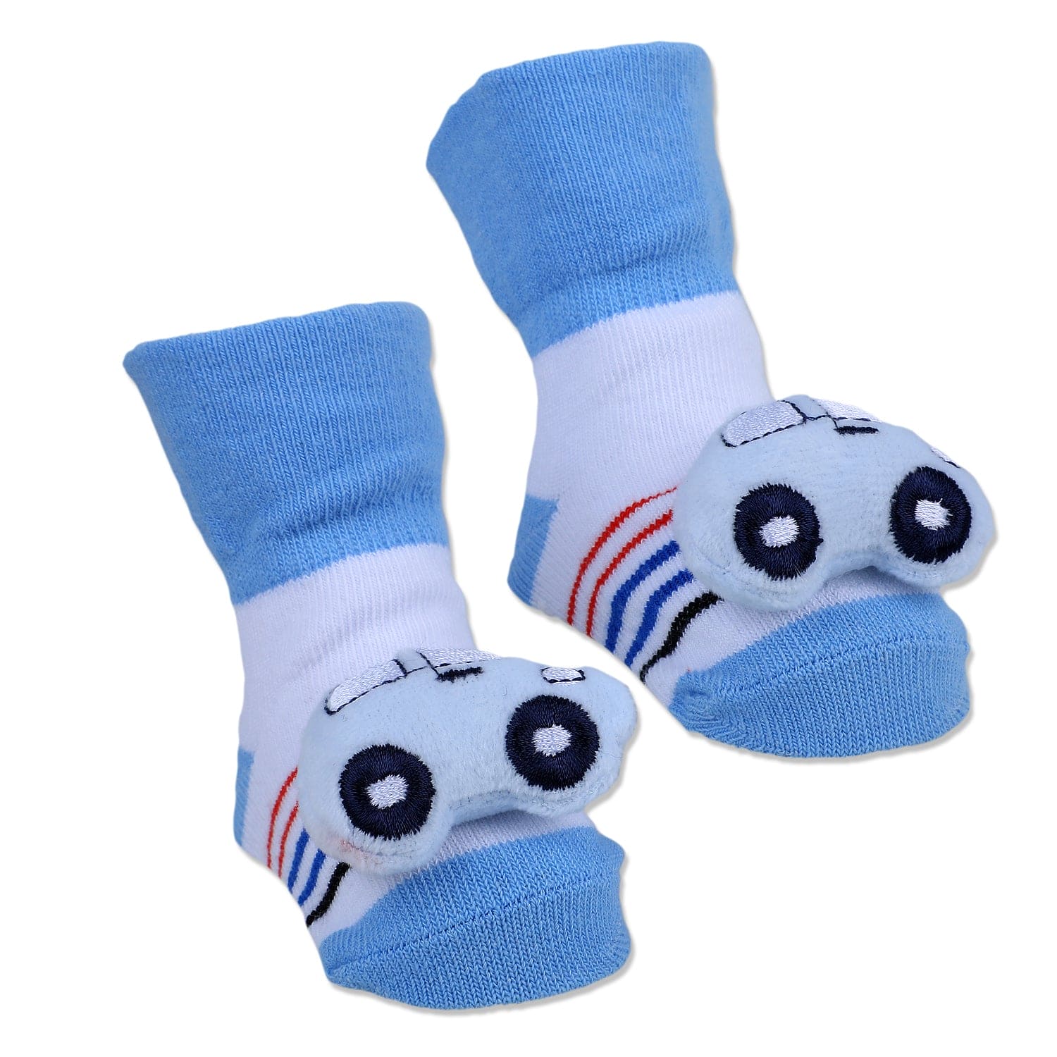 Baby Moo Car Cotton Anti-Skid 3D Socks - Blue - Baby Moo