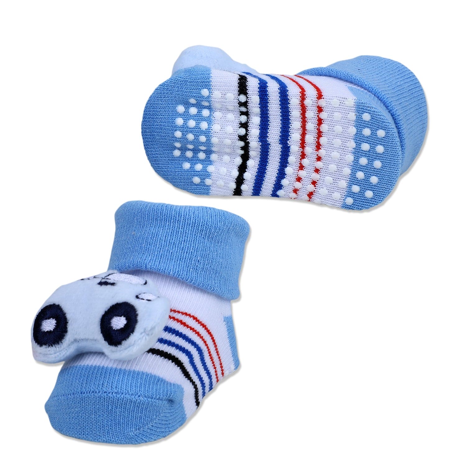 Baby Moo Car Cotton Anti-Skid 3D Socks - Blue - Baby Moo