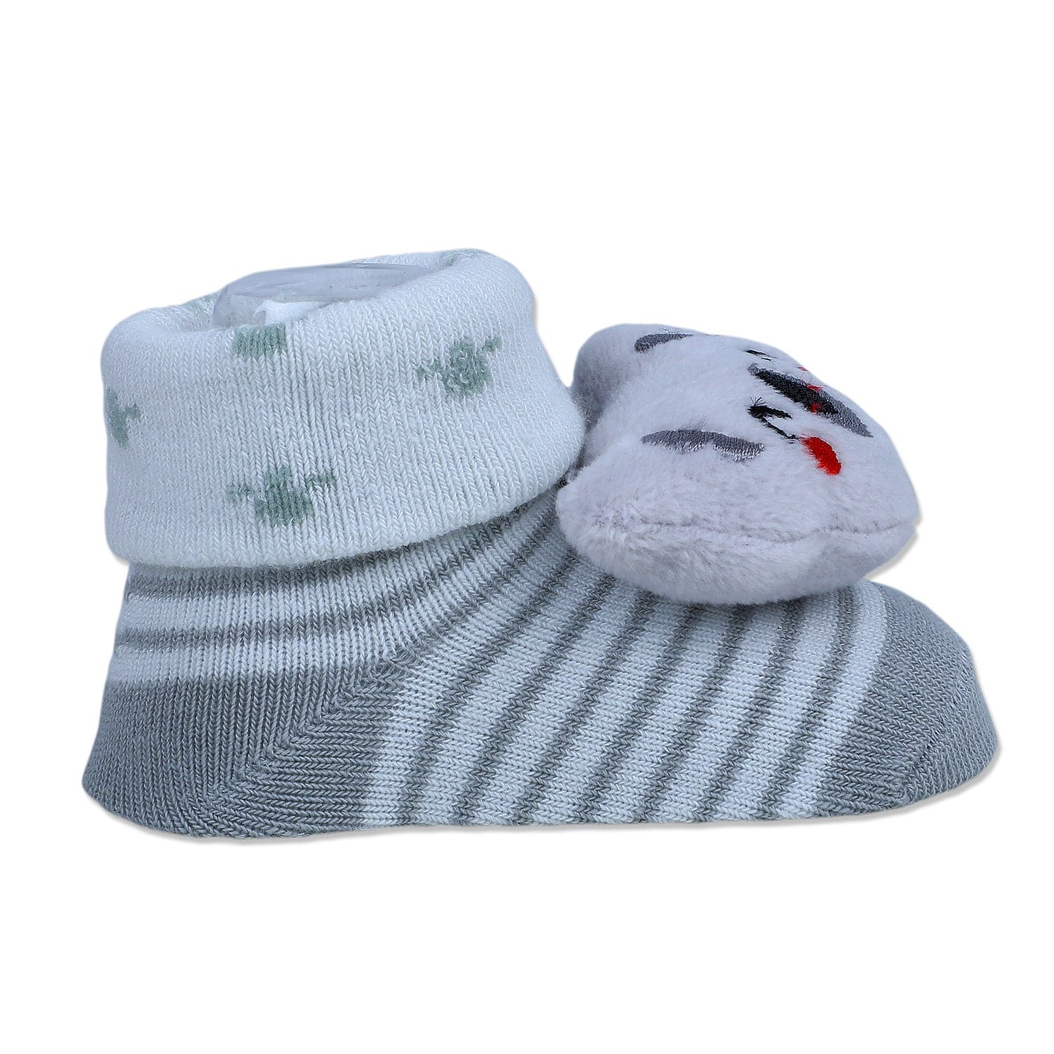 Baby Moo Blushing Koala Cotton Anti-Skid 3D Socks - Grey - Baby Moo