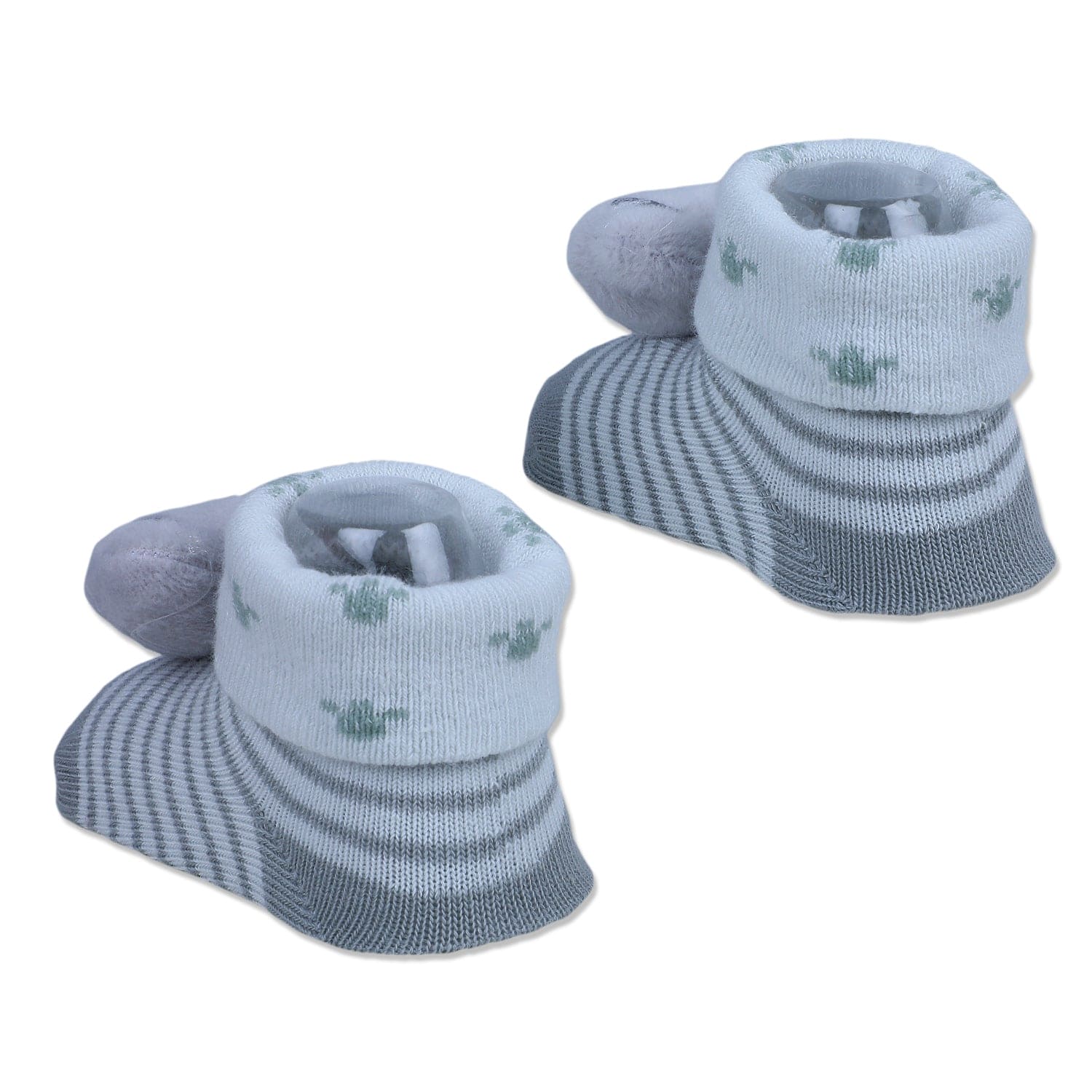 Baby Moo Blushing Koala Cotton Anti-Skid 3D Socks - Grey - Baby Moo
